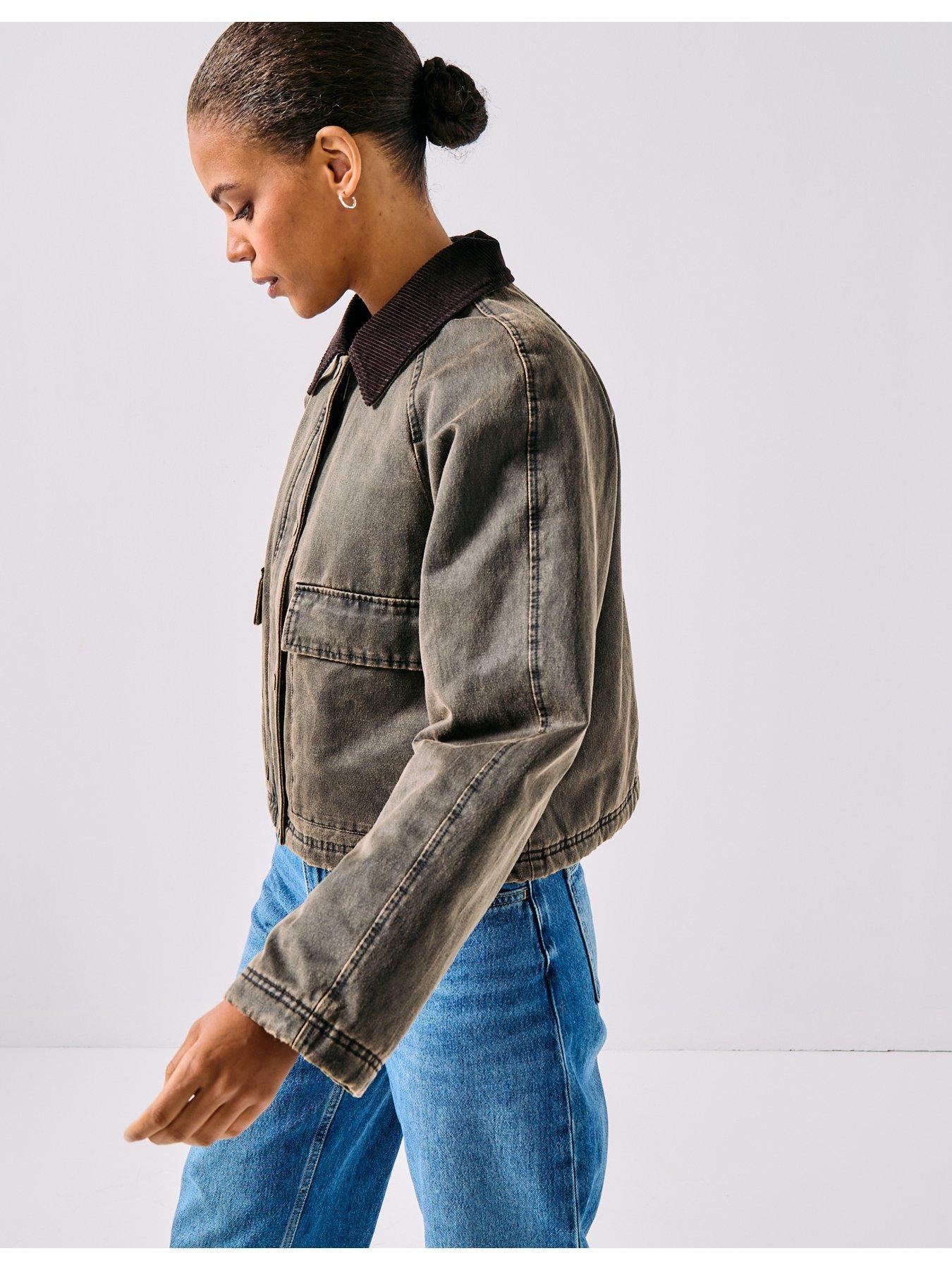 Image 5 of 6 of Only Janet Short Trucker Jacket - Brown