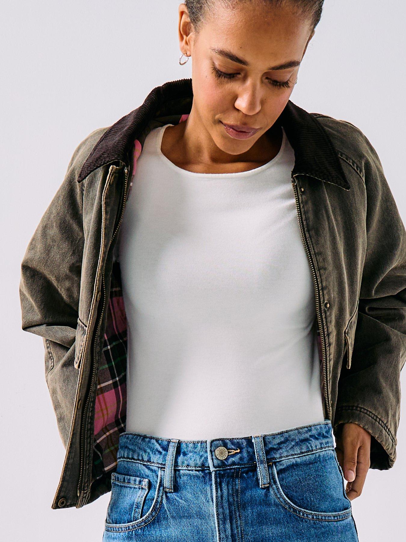 Image 6 of 6 of Only Janet Short Trucker Jacket - Brown