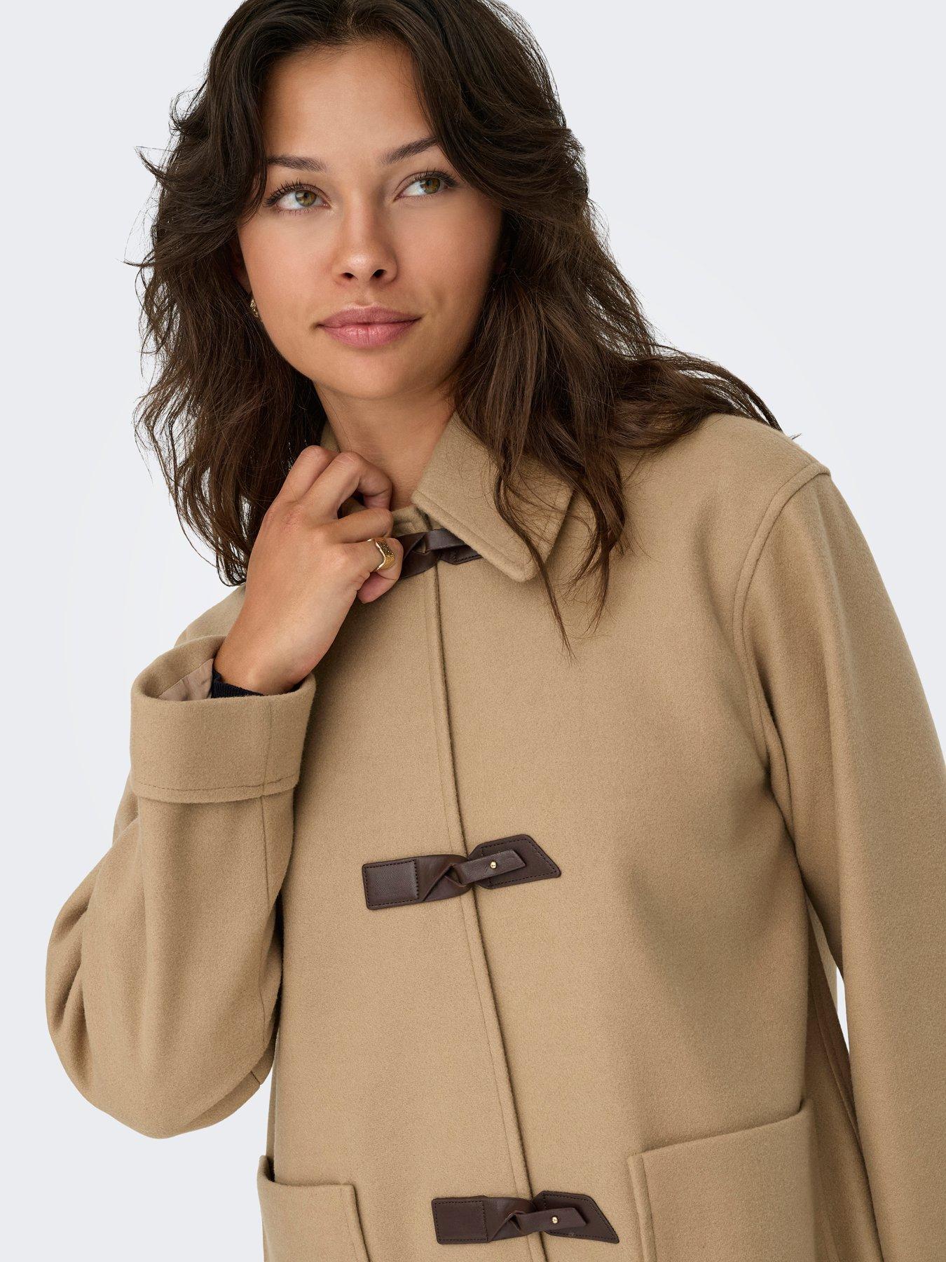 only-evie-toggle-fastening-coat-beige