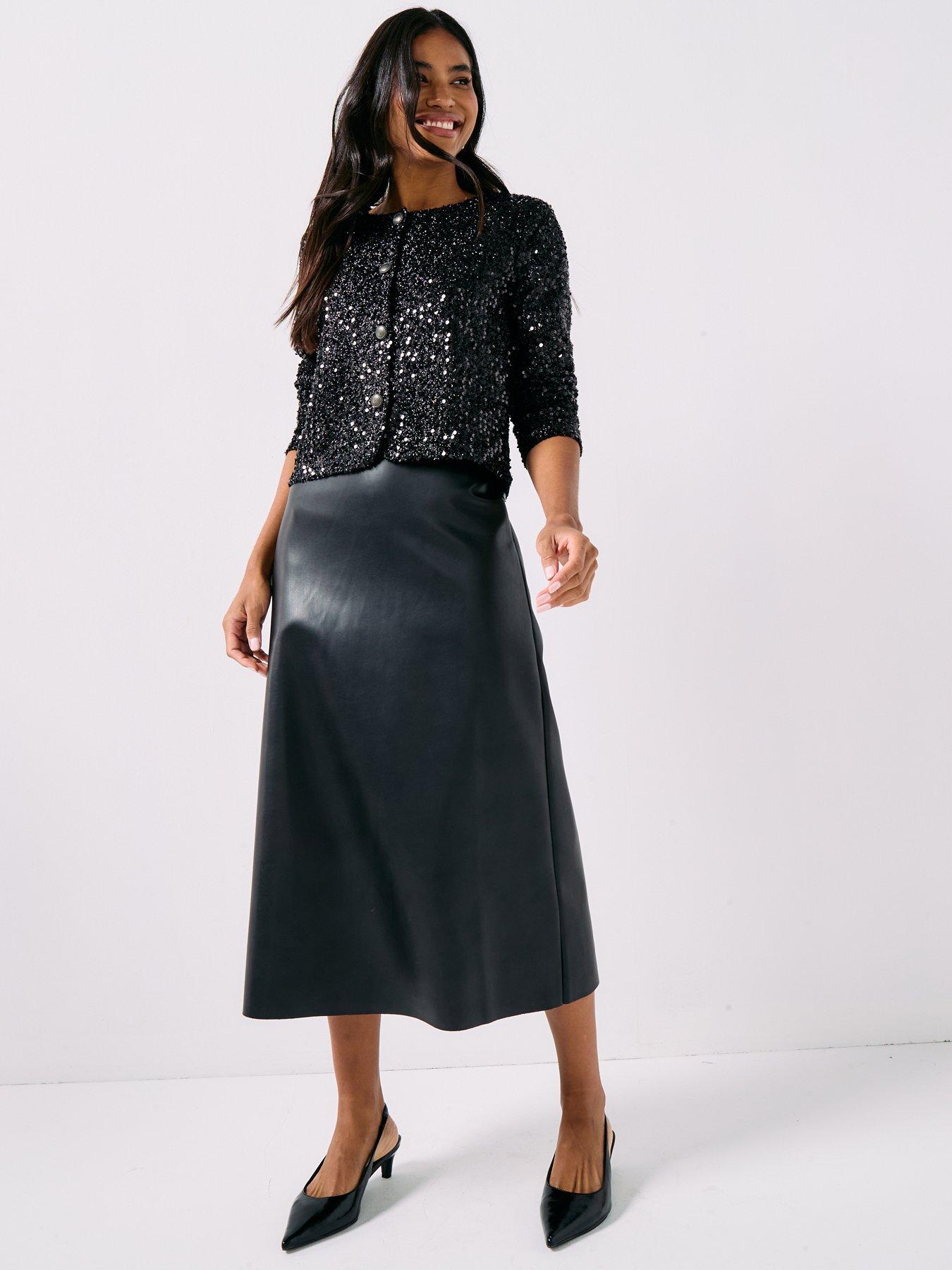 Image 5 of 6 of JDY Long Sleeve Sequin Jacket &nbsp;- Black
