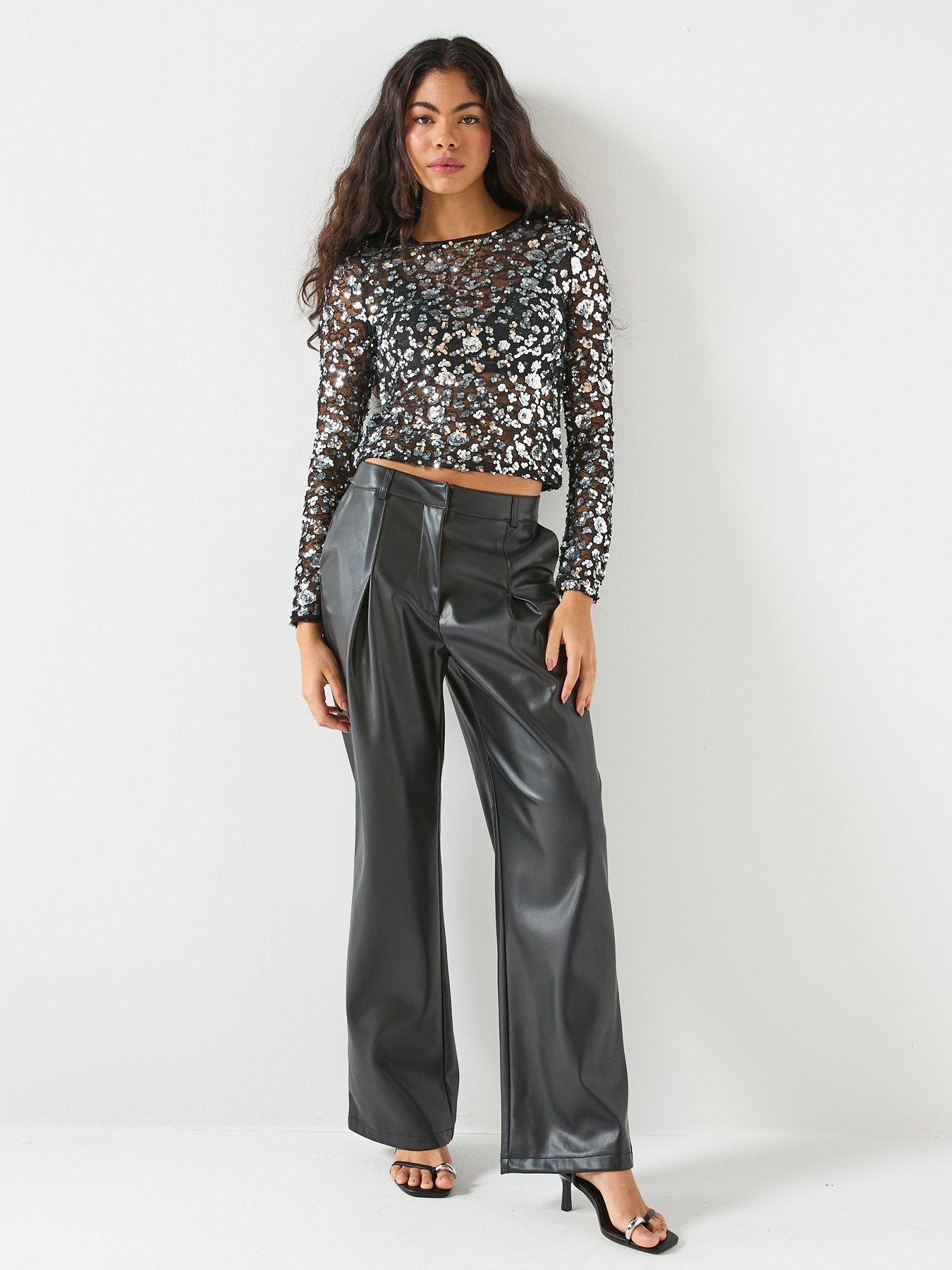 only-long-sleeve-lace-sequin-top-silverback