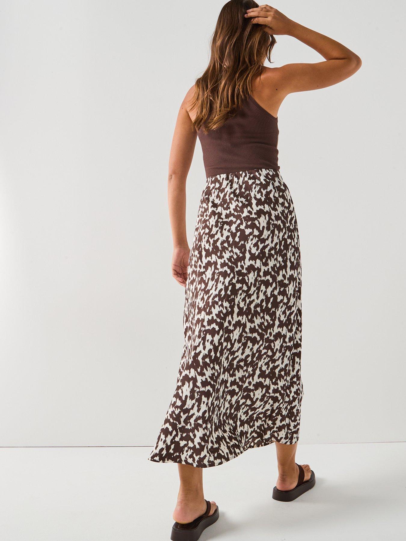 only-chigo-satin-midi-skirt-brown-multistillFront