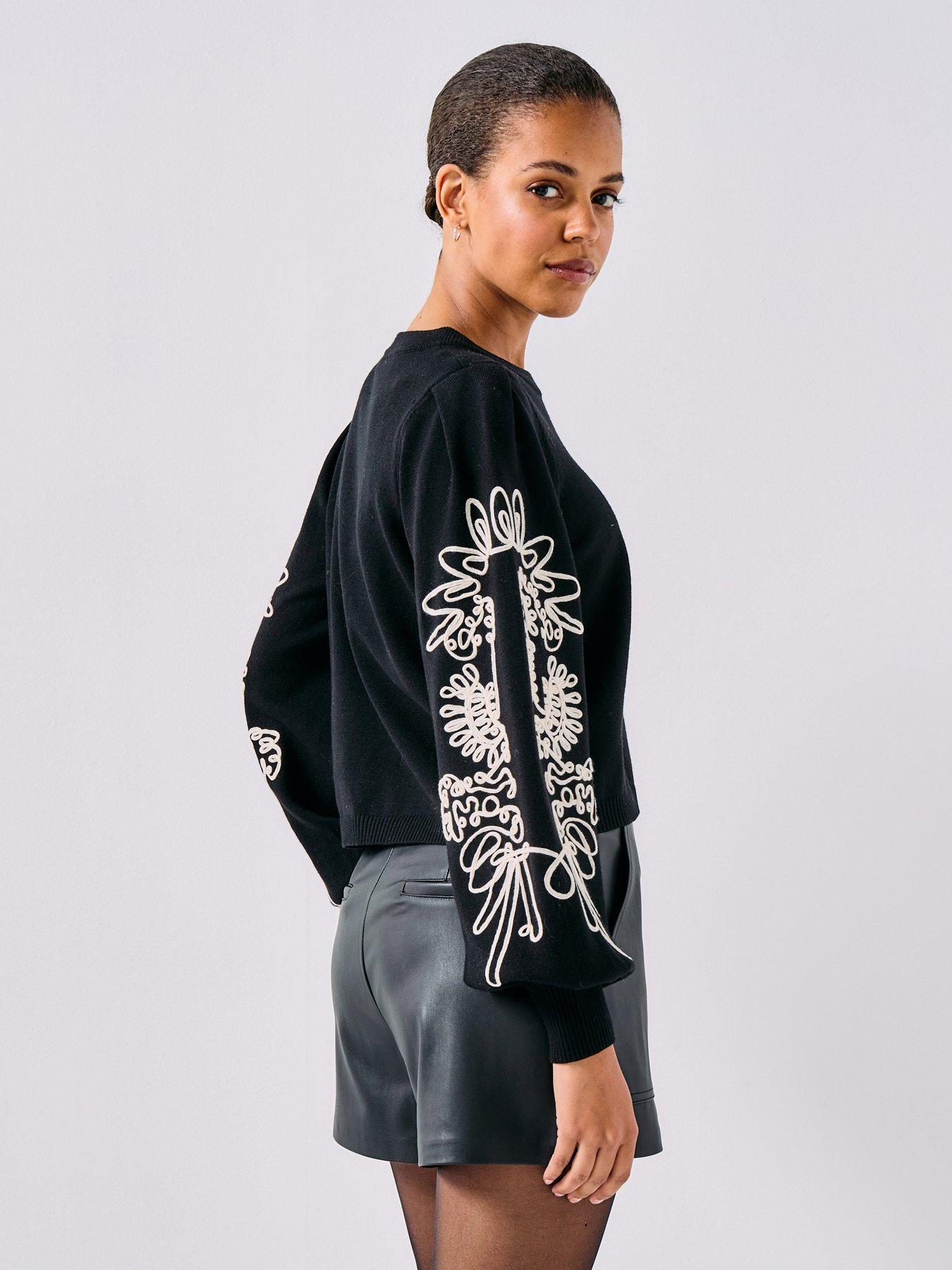 Only Magnolia Long Sleeve Detailed Pullover Jumper - Black