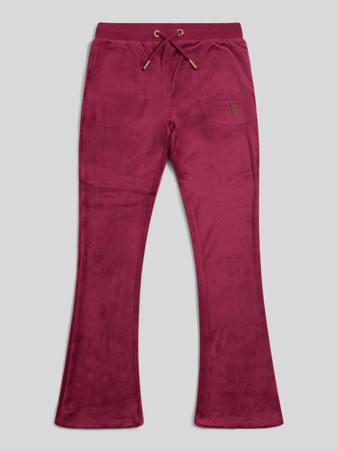 juicy-couture-girls-diamante-velour-bootcut-jogger-burgundy