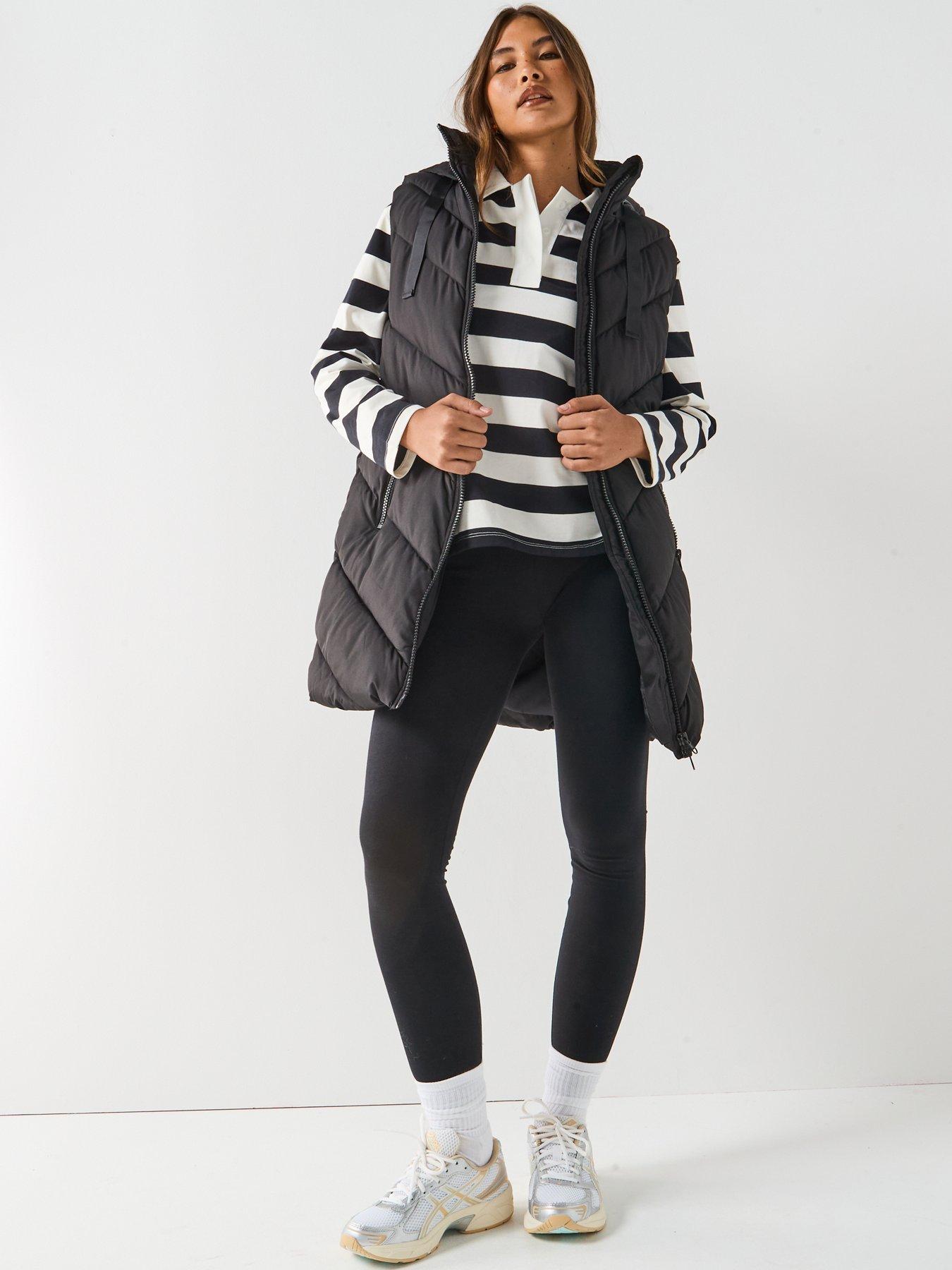 Image 3 of 5 of JDY Skylar Hooded Waistcoat &nbsp;- Black