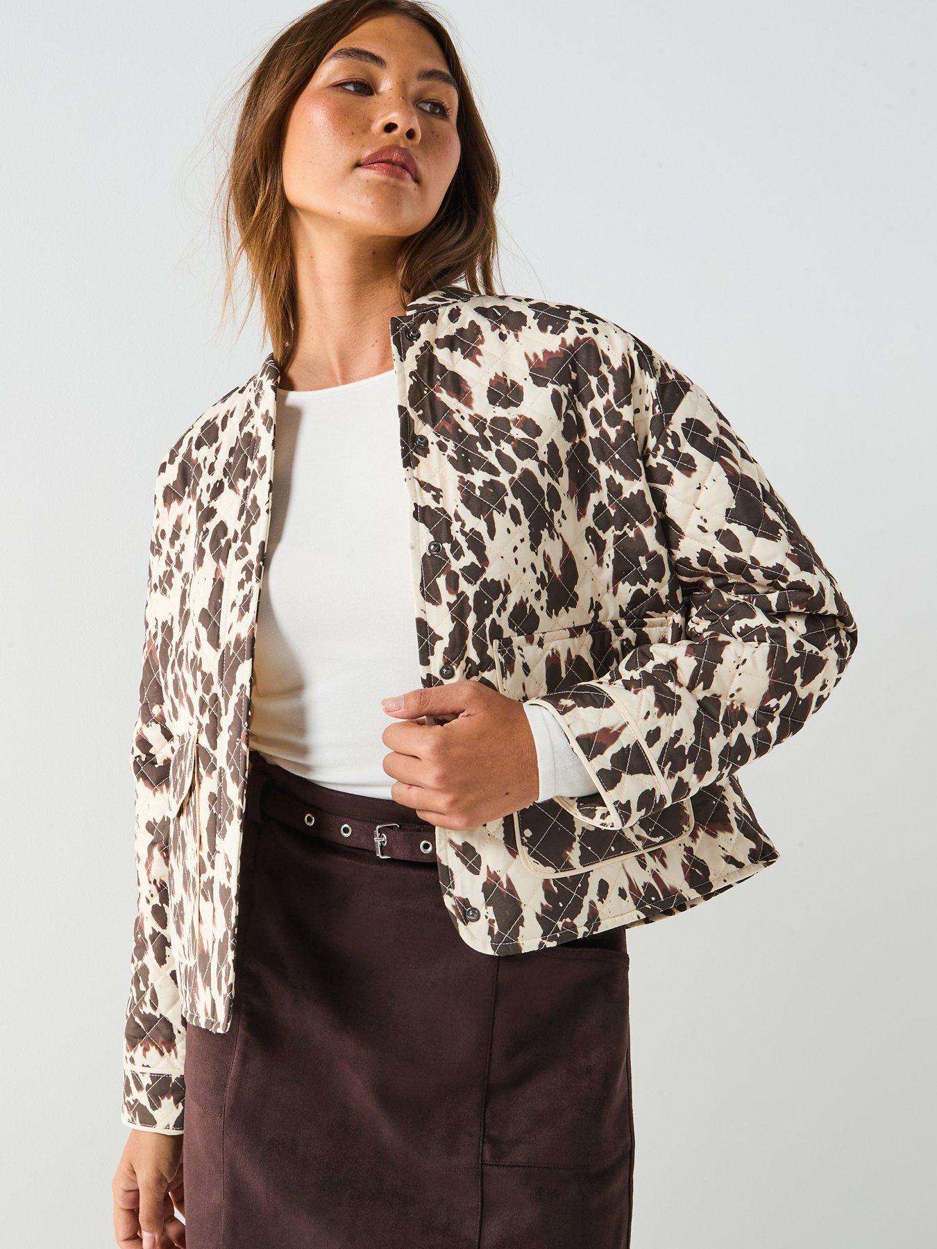 only-hallie-quilted-jacket-brown-multi