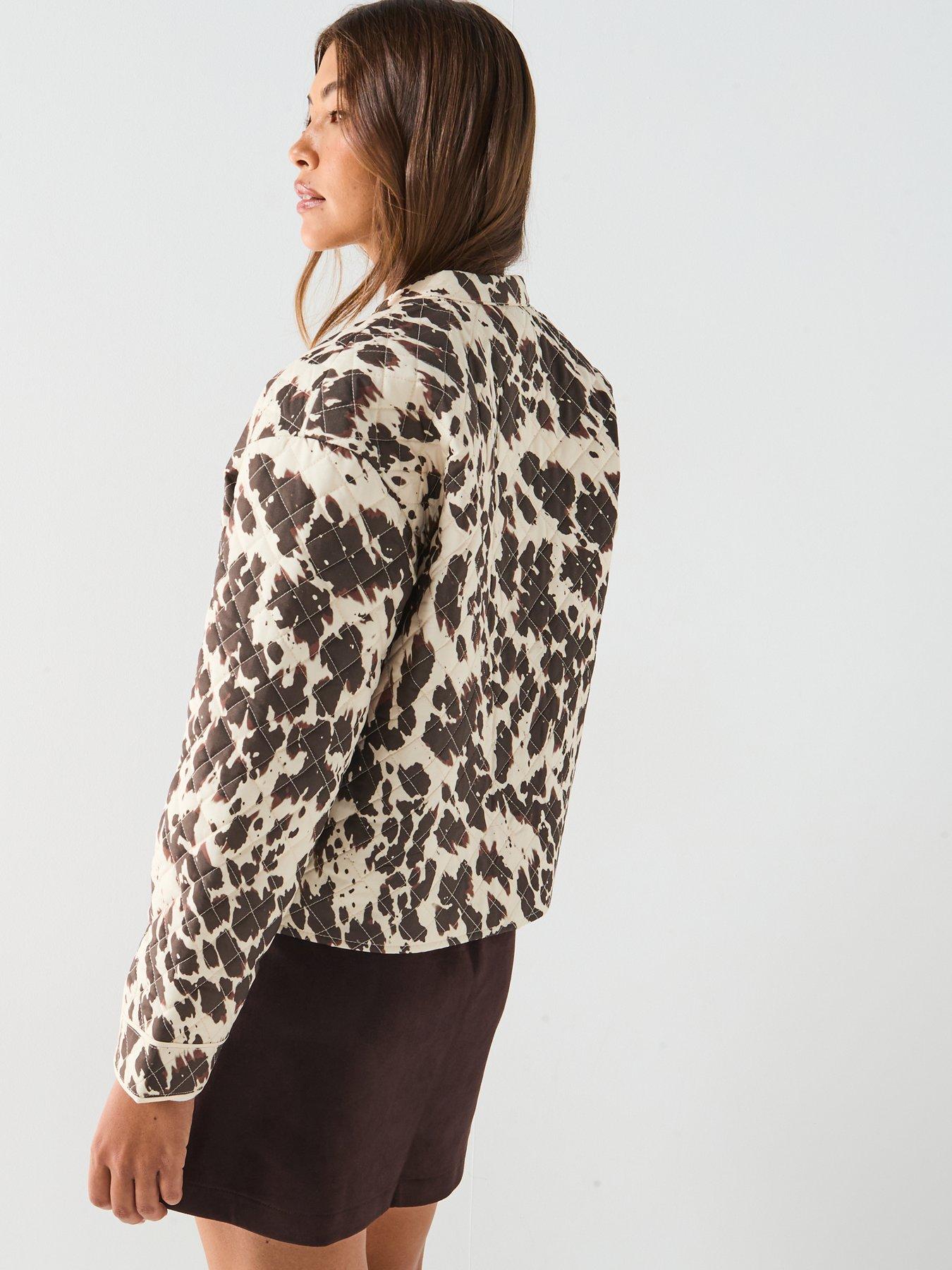 only-hallie-quilted-jacket-brown-multistillFront