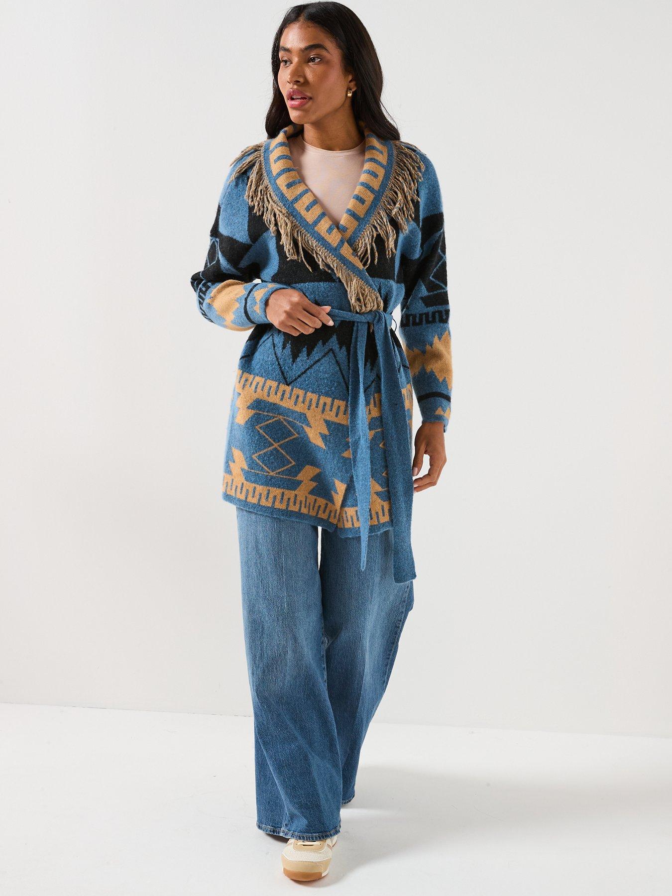 only-michigan-fringed-tie-wrap-long-cardigan-blueback