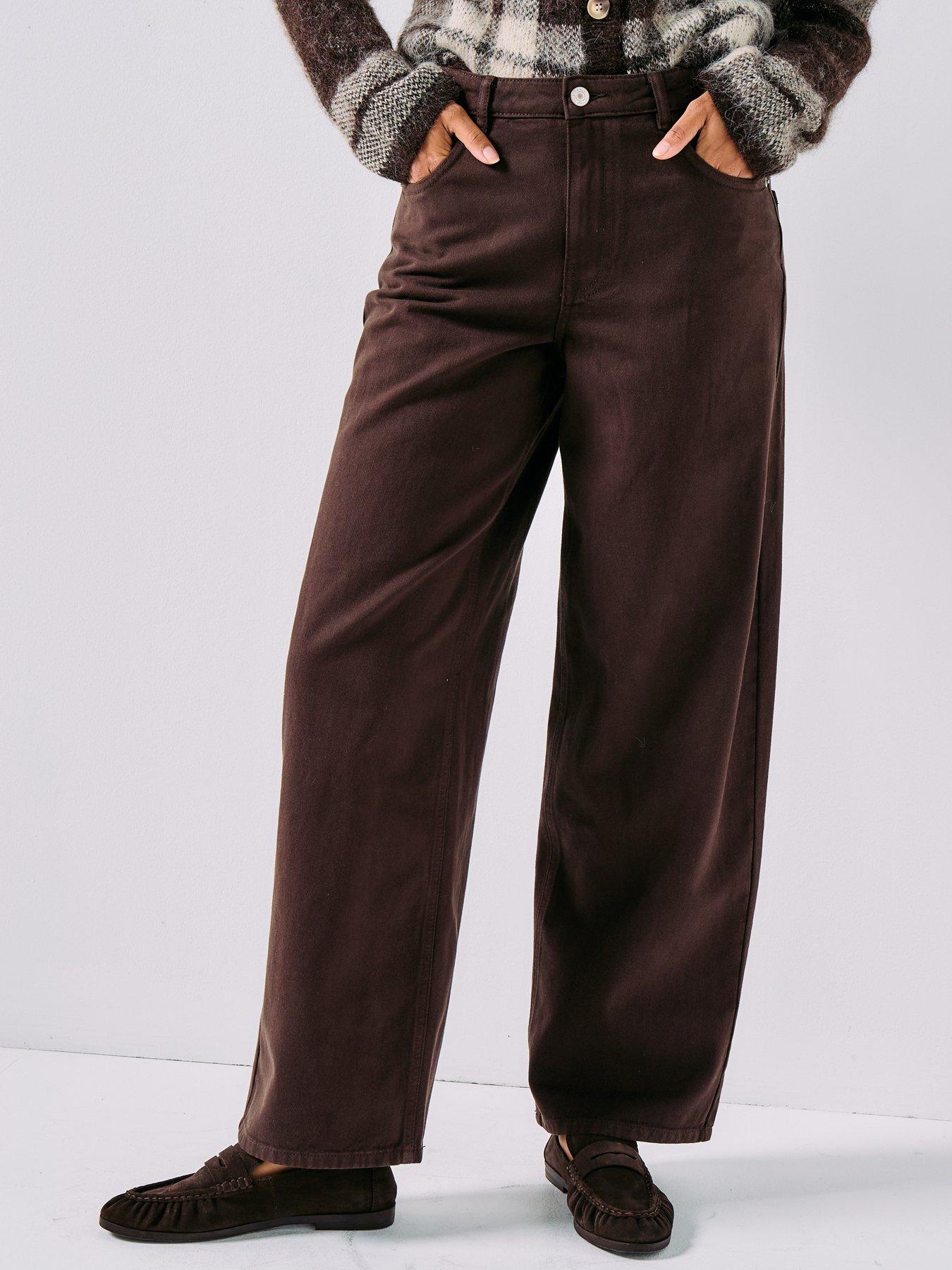 only-onlsolla-relaxed-jeans-brownfront