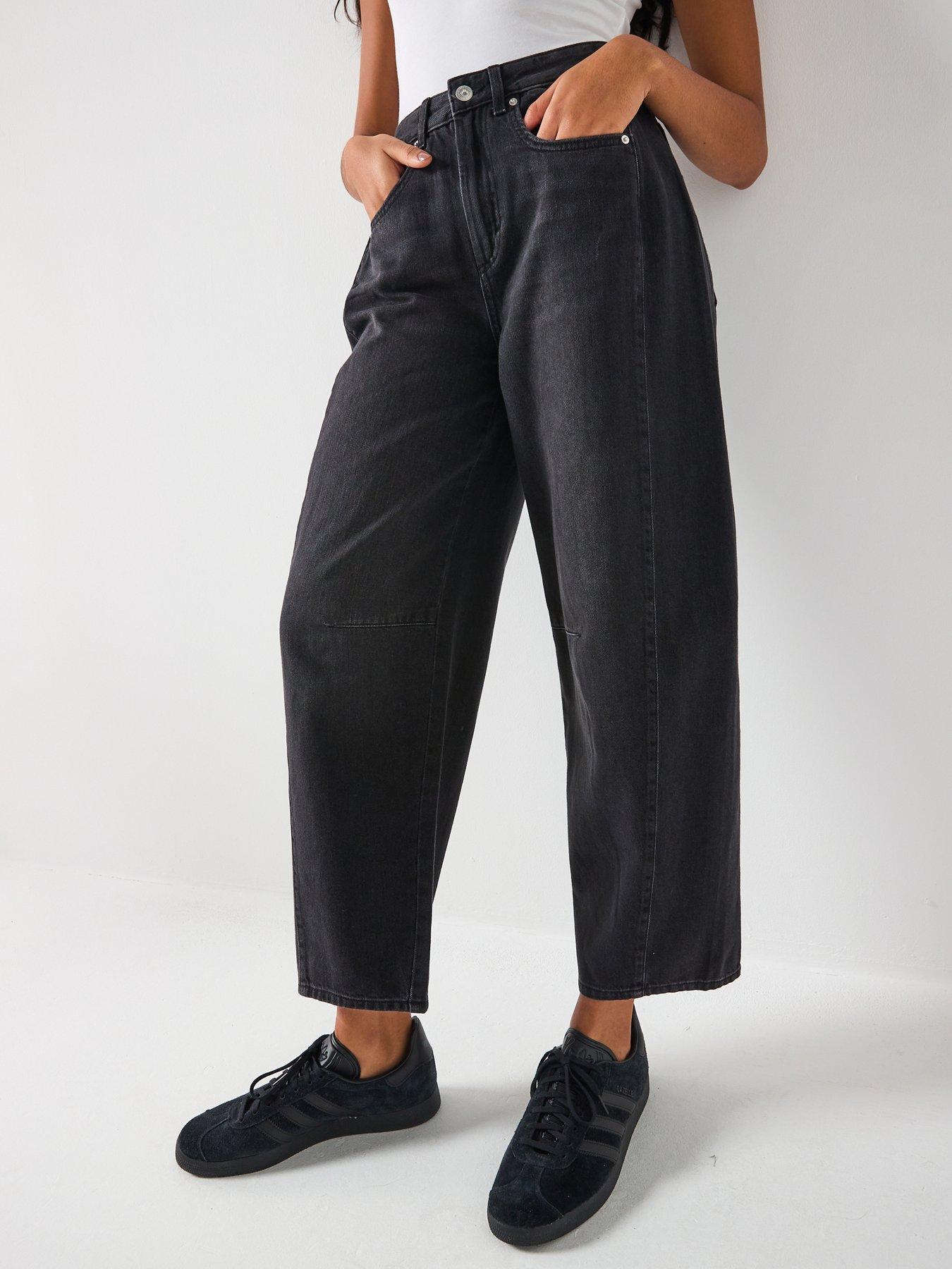 only-onlchara-high-waist-horseshoe-denim-jeansnbsp--black