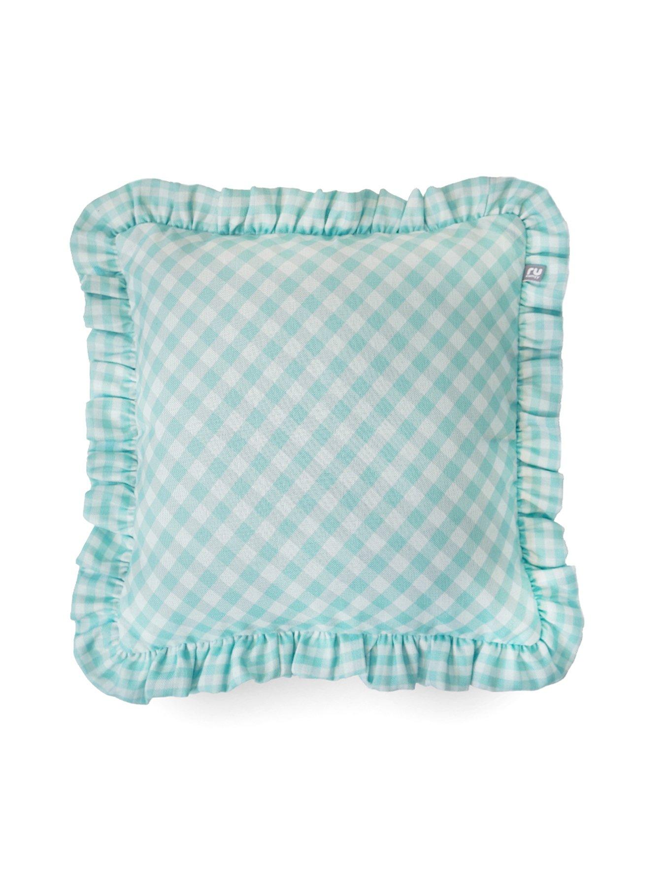 undefined Frilled Gingham Cushion