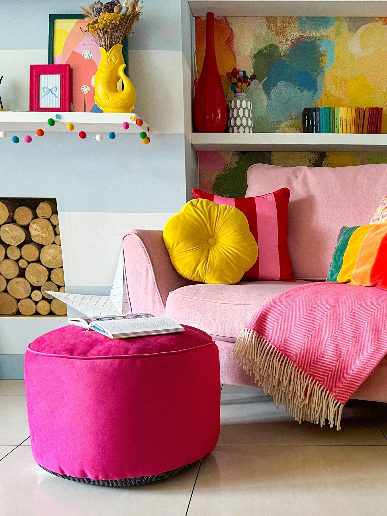 undefined Velvet Pouffe Beanbag