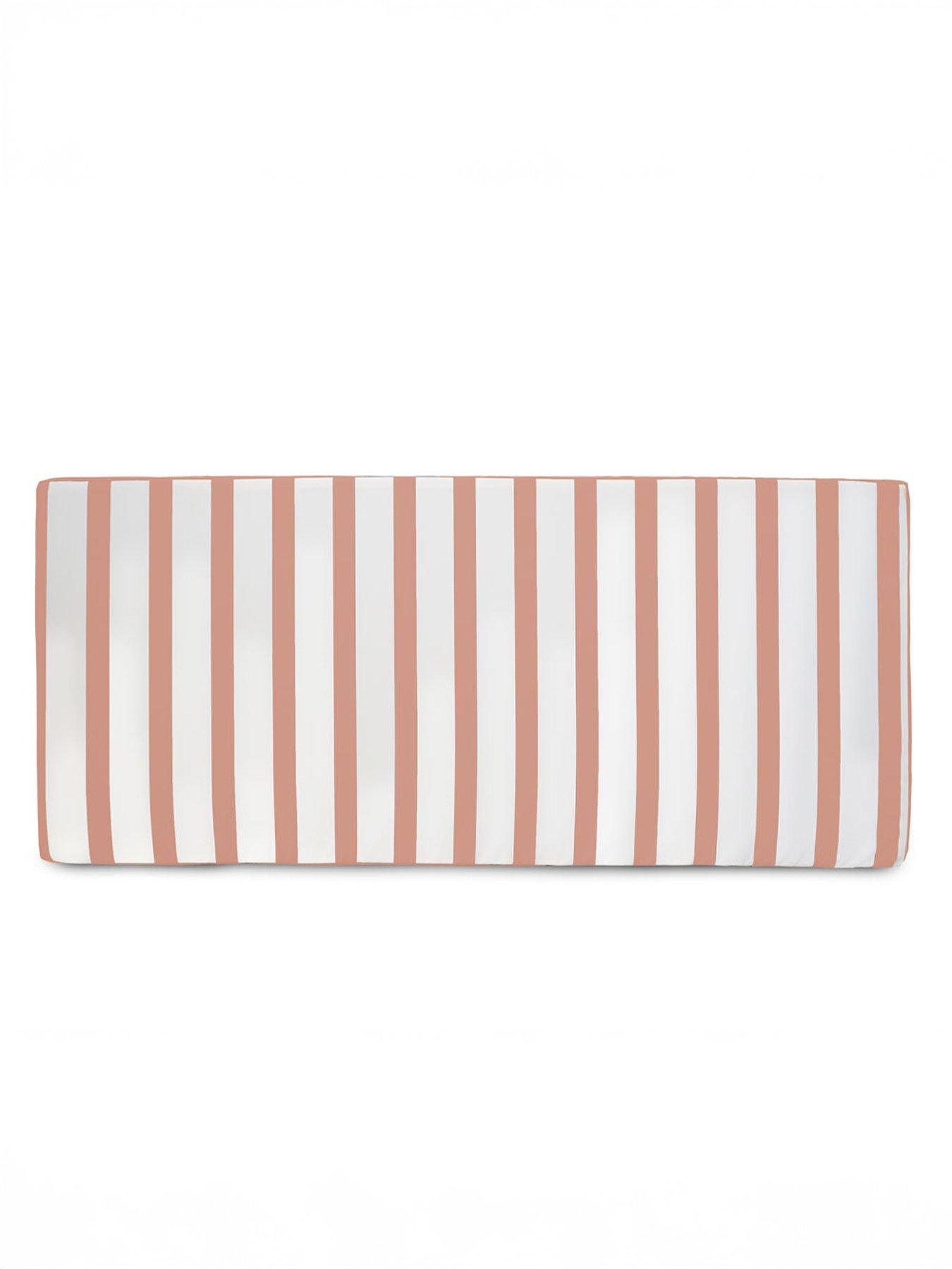 rucomfy 2 Seater Indoor/Outdoor Striped Double Bench Seatpad - Foam Filled