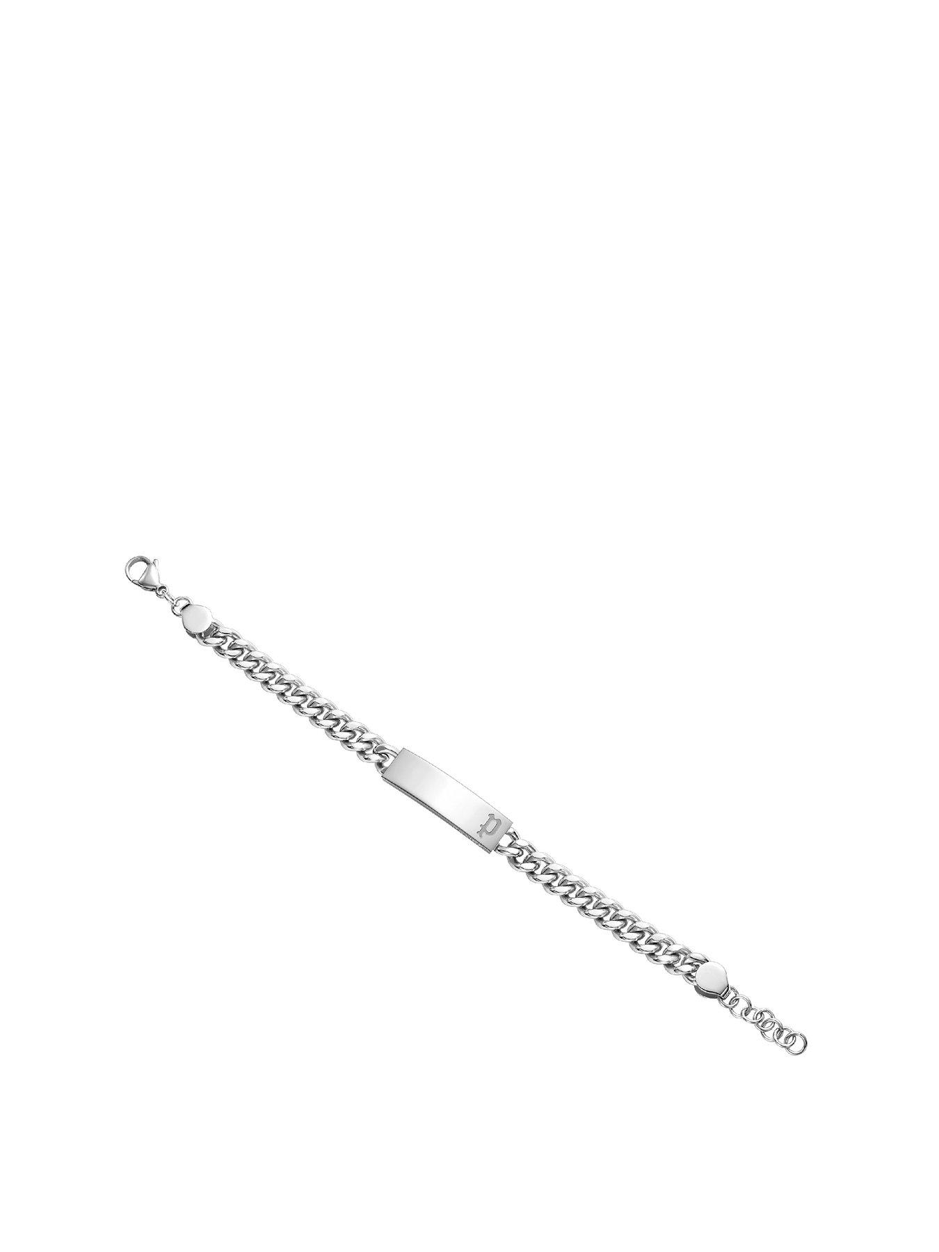 undefined Police Strip II Polished SS with Plain Motif Bracelet
