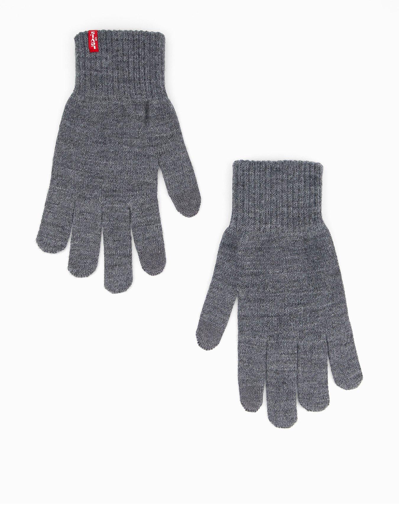levis-regular-touch-screen-knitted-gloves-greyfront