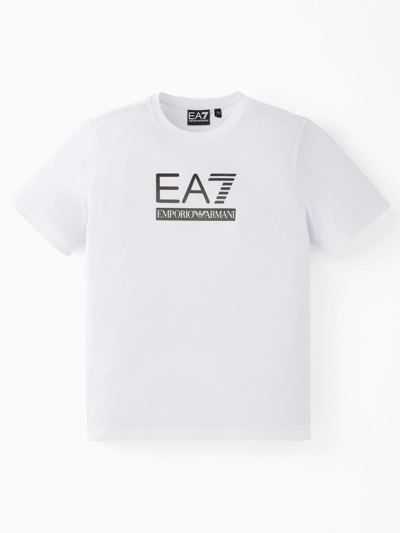 EA7 Emporio Armani Boys Train Visibility Short Sleeve T-Shirt - White