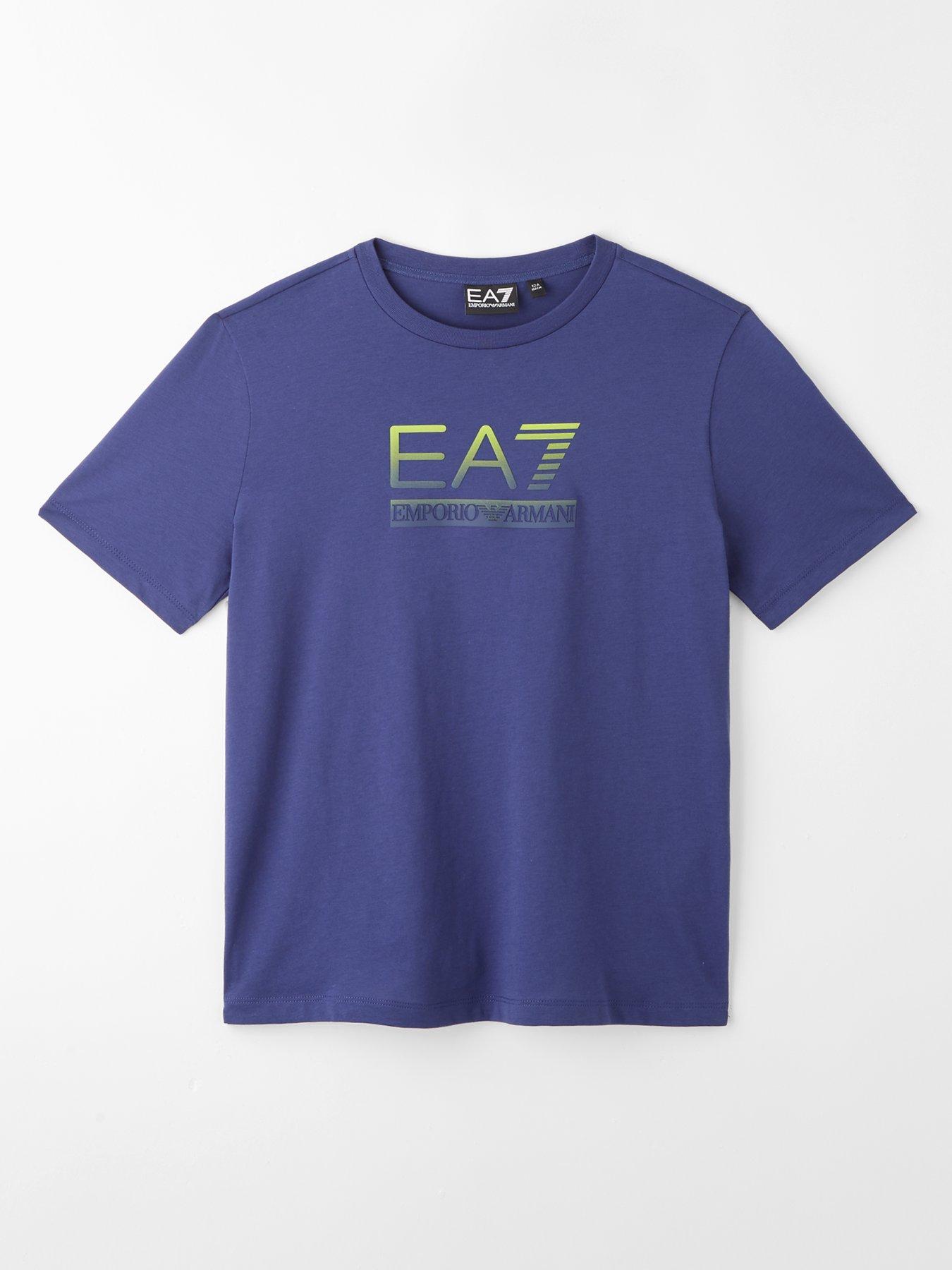 EA7 Emporio Armani Boys Train Visibility Short Sleeve T-Shirt - Blue