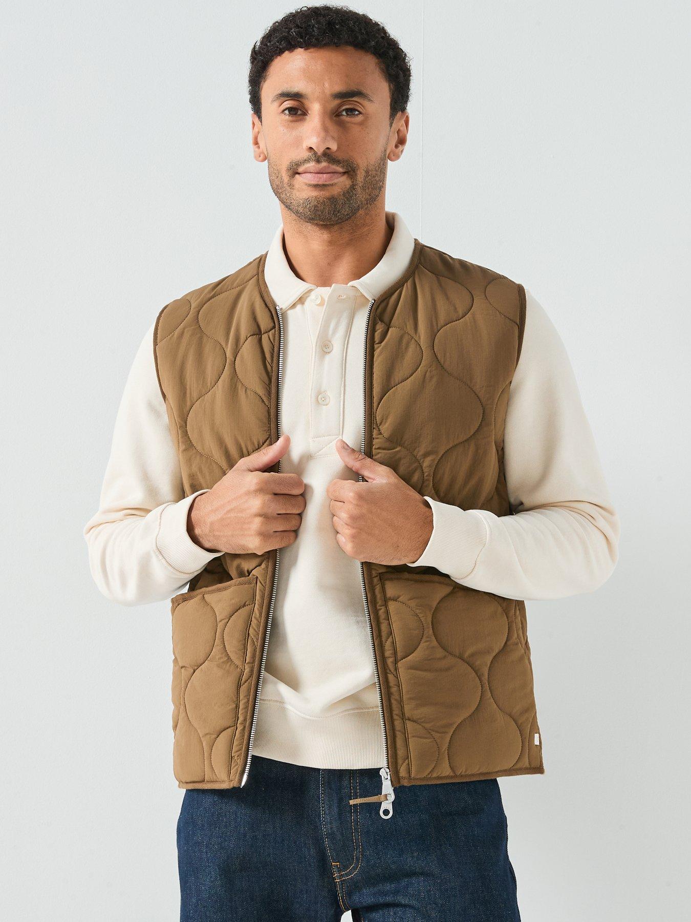 Farah F Tab Campbell Vest Gilet - Brown