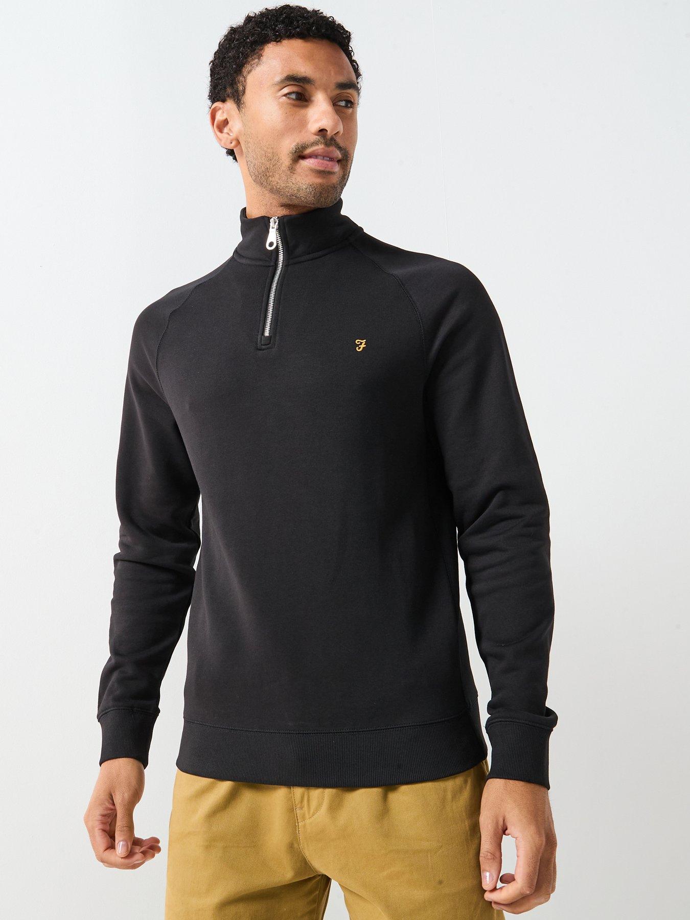 farah-jim-14-zip-sweatshirt-black