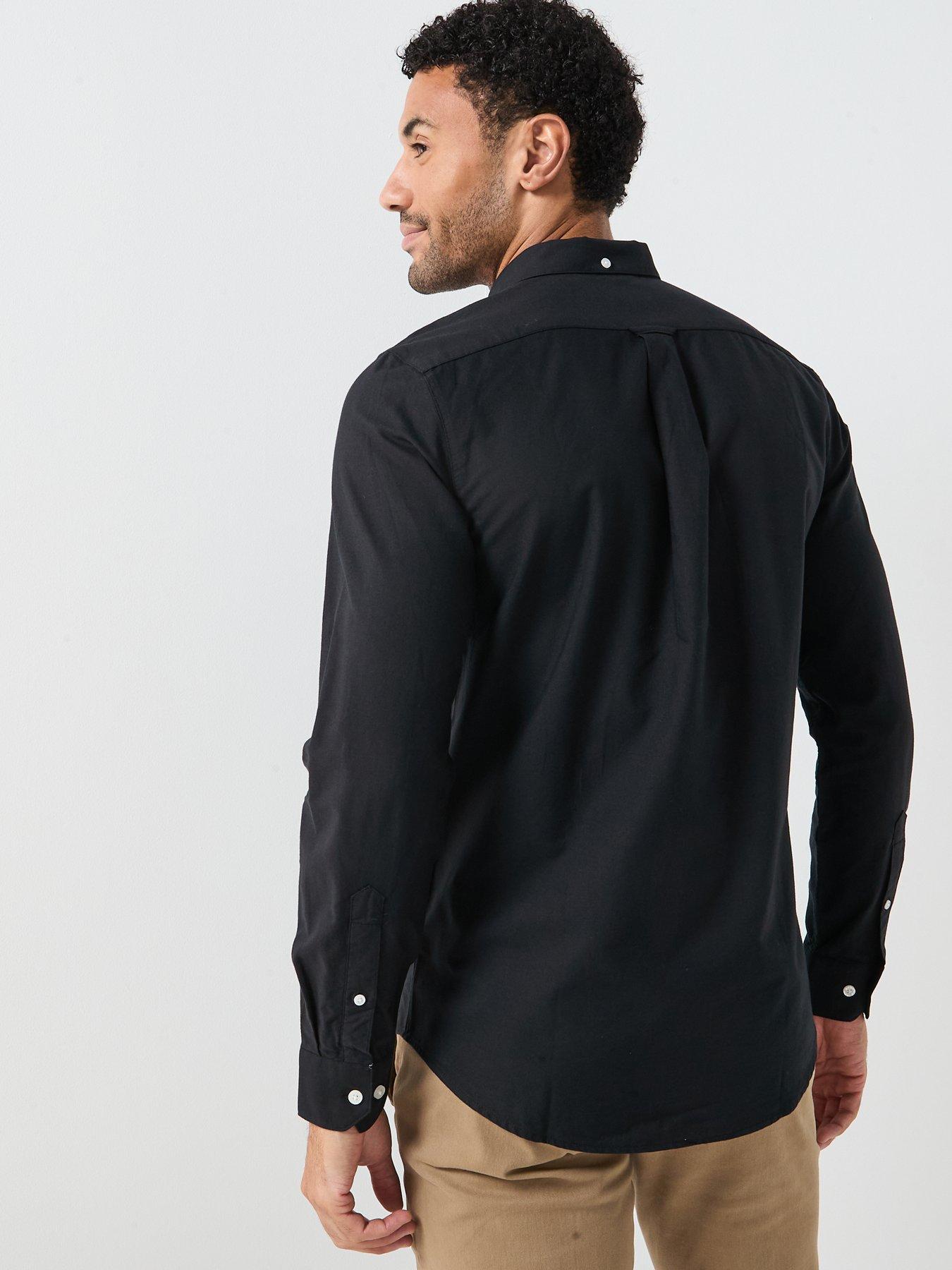 farah-brewer-oxford-slim-fit-shirt-blackstillFront