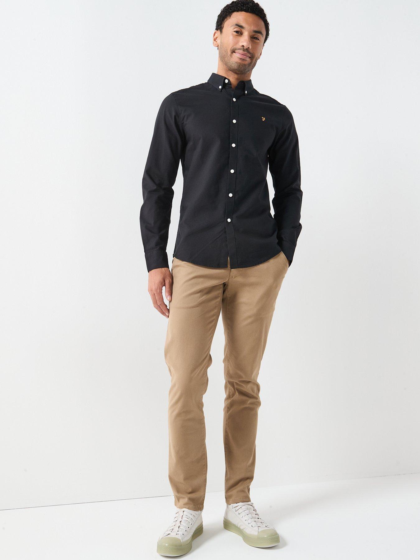 farah-brewer-oxford-slim-fit-shirt-blackback