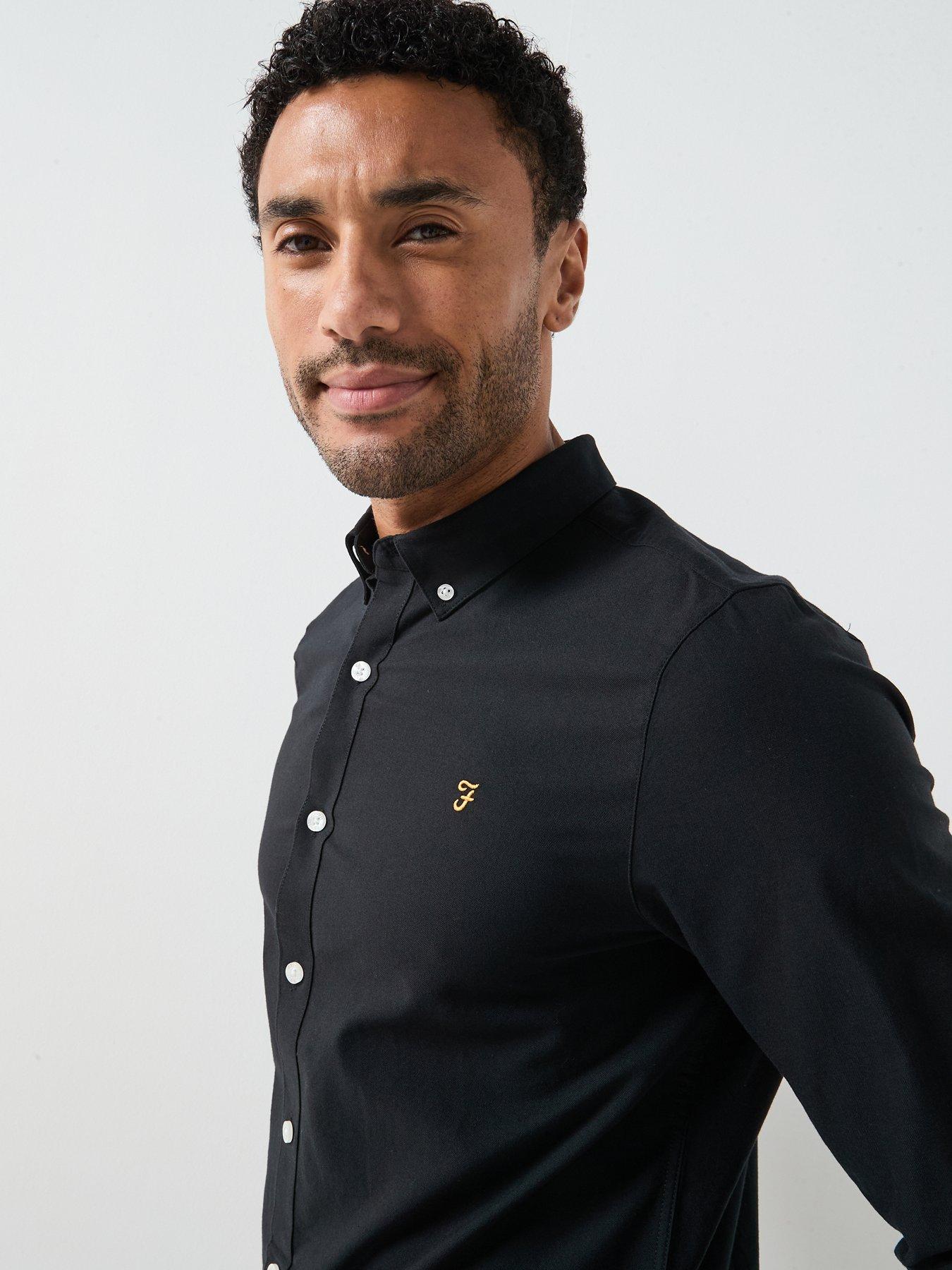 farah-brewer-oxford-slim-fit-shirt-blackoutfit