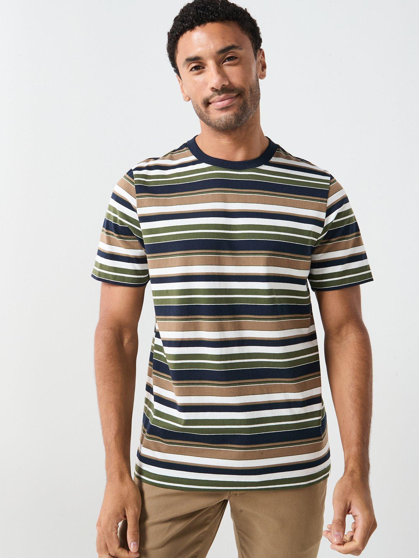 Farah Stripe T-Shirt - Khaki