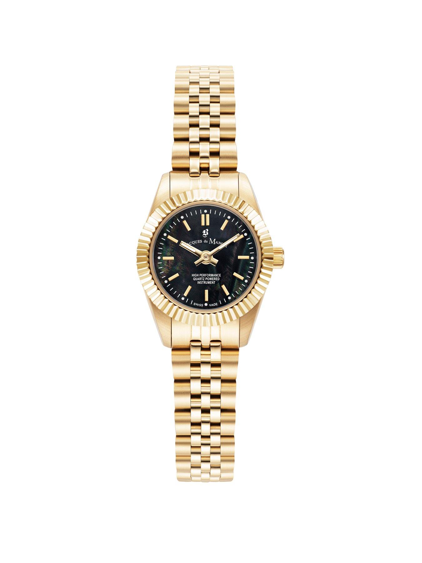 Jacques Du Manoir Jacques du Manoir Swiss-made Ladies Inspiration Gold Plated Bracelet Watch