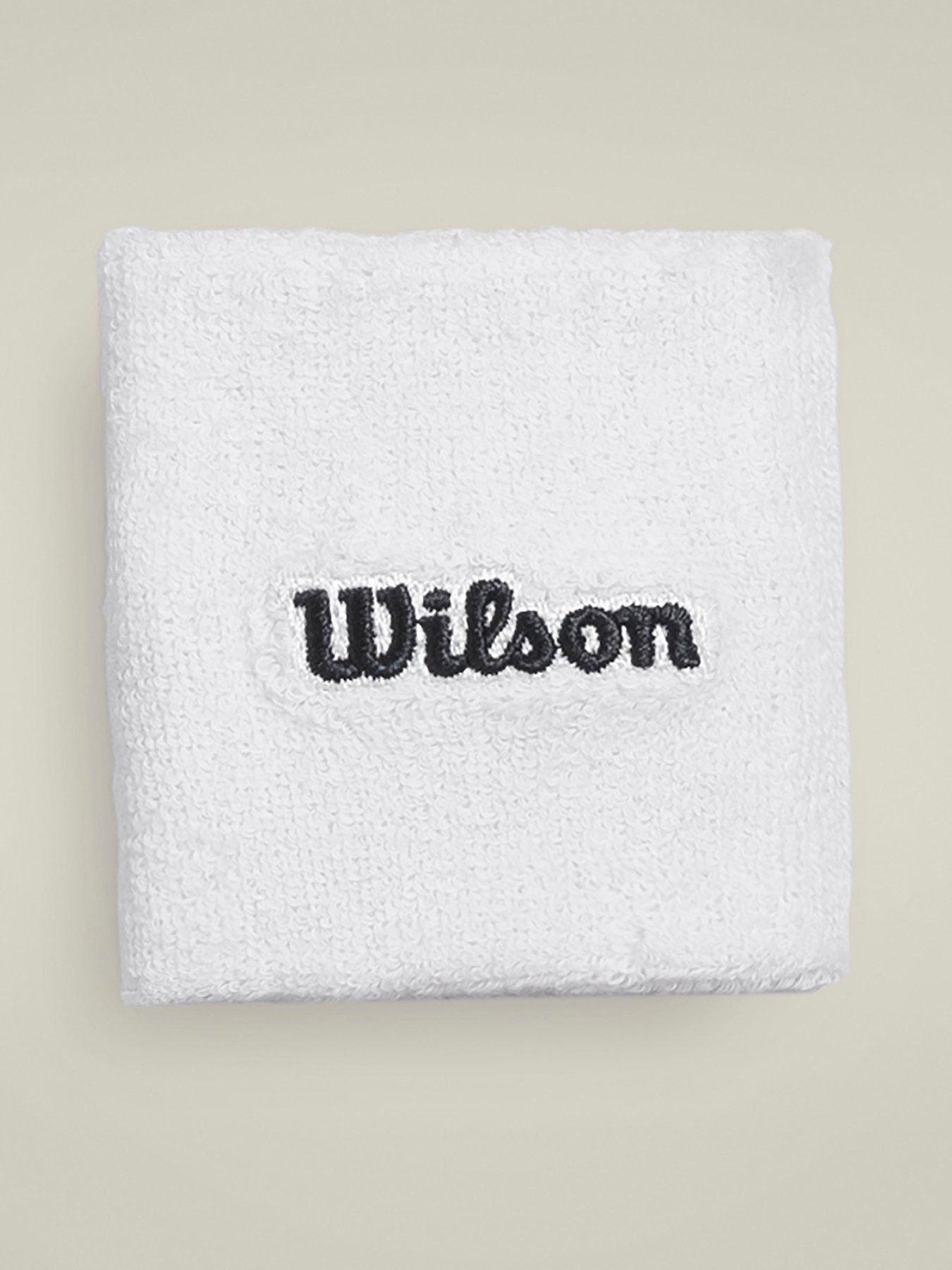 Image 1 of 1 of Wilson Unisex Tennis Terry Logo Wristband - White