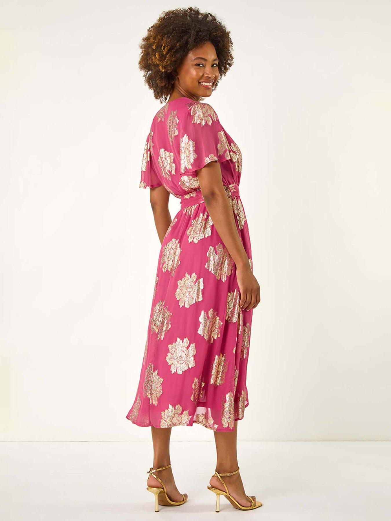 roman-jacquard-midi-wrap-dress-pinkstillFront