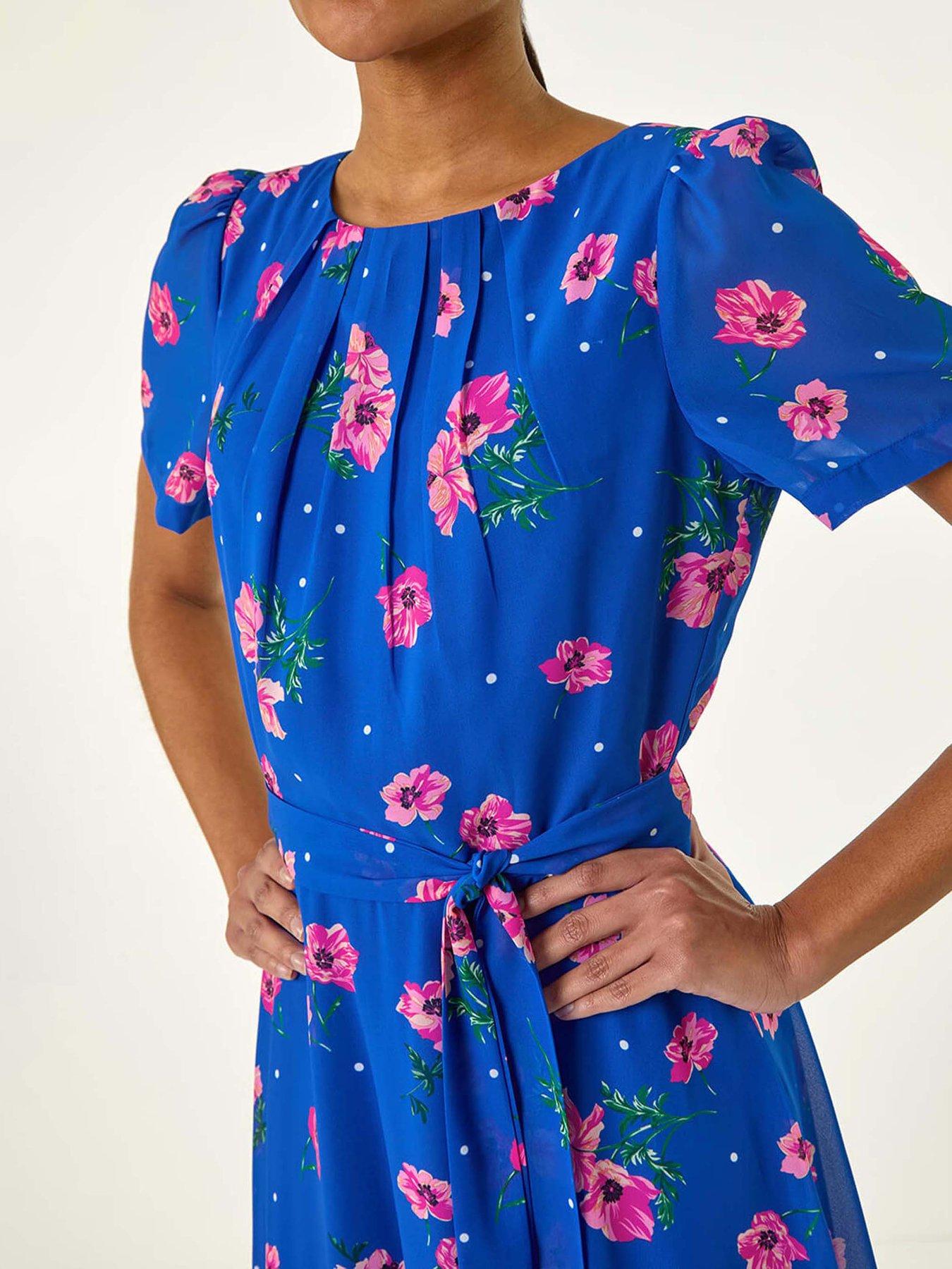roman-floral-pleated-chiffon-dress-bluedetail