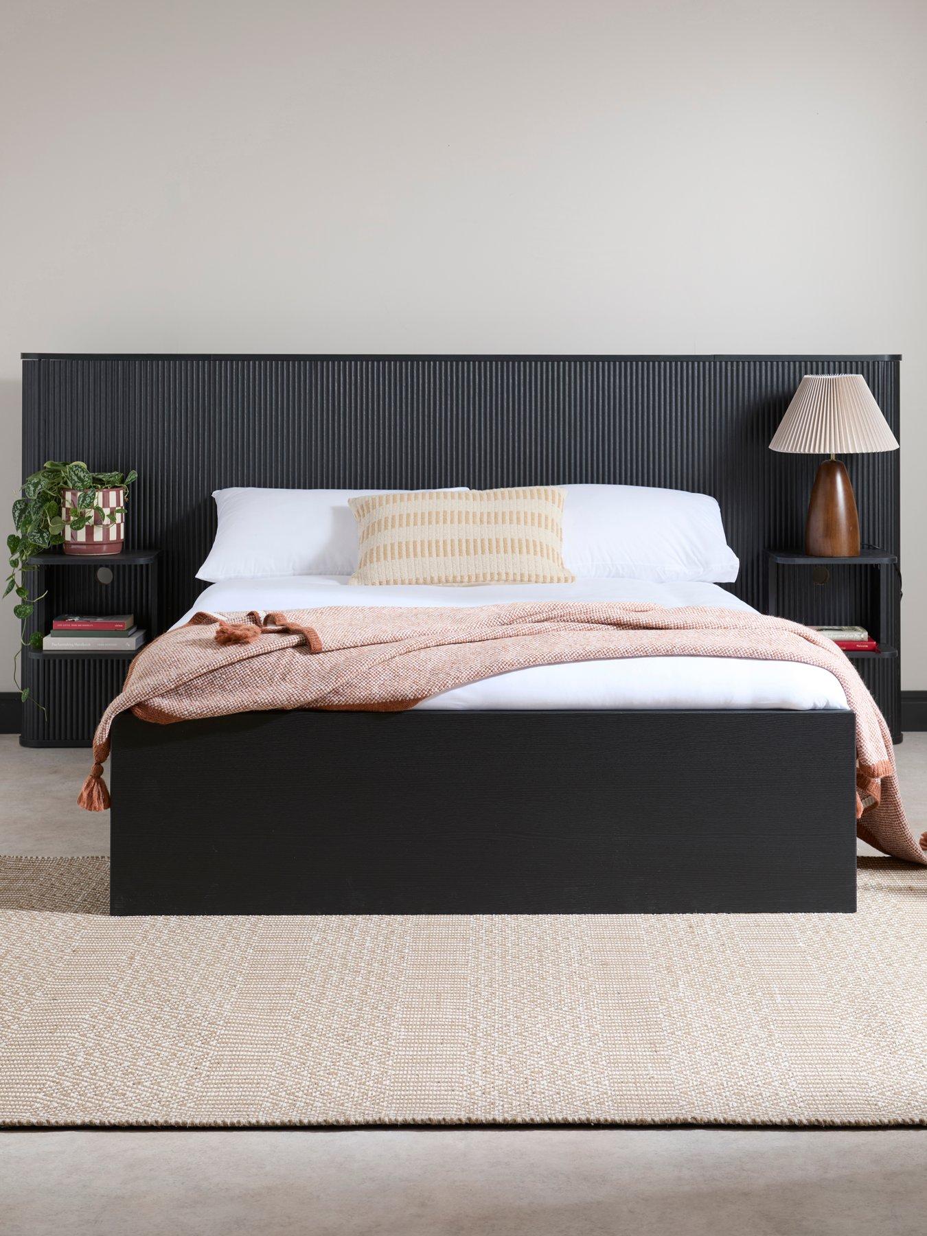 Image 1 of 6 of Very Home Carina Oversize Hb Double Bed With Memory Mattress