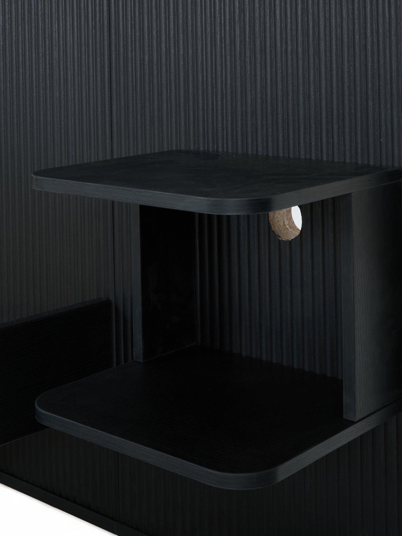 the-very-collection-carina-oversize-headboardnbspbed-with-mattress-options-buy-amp-save-blackdetail