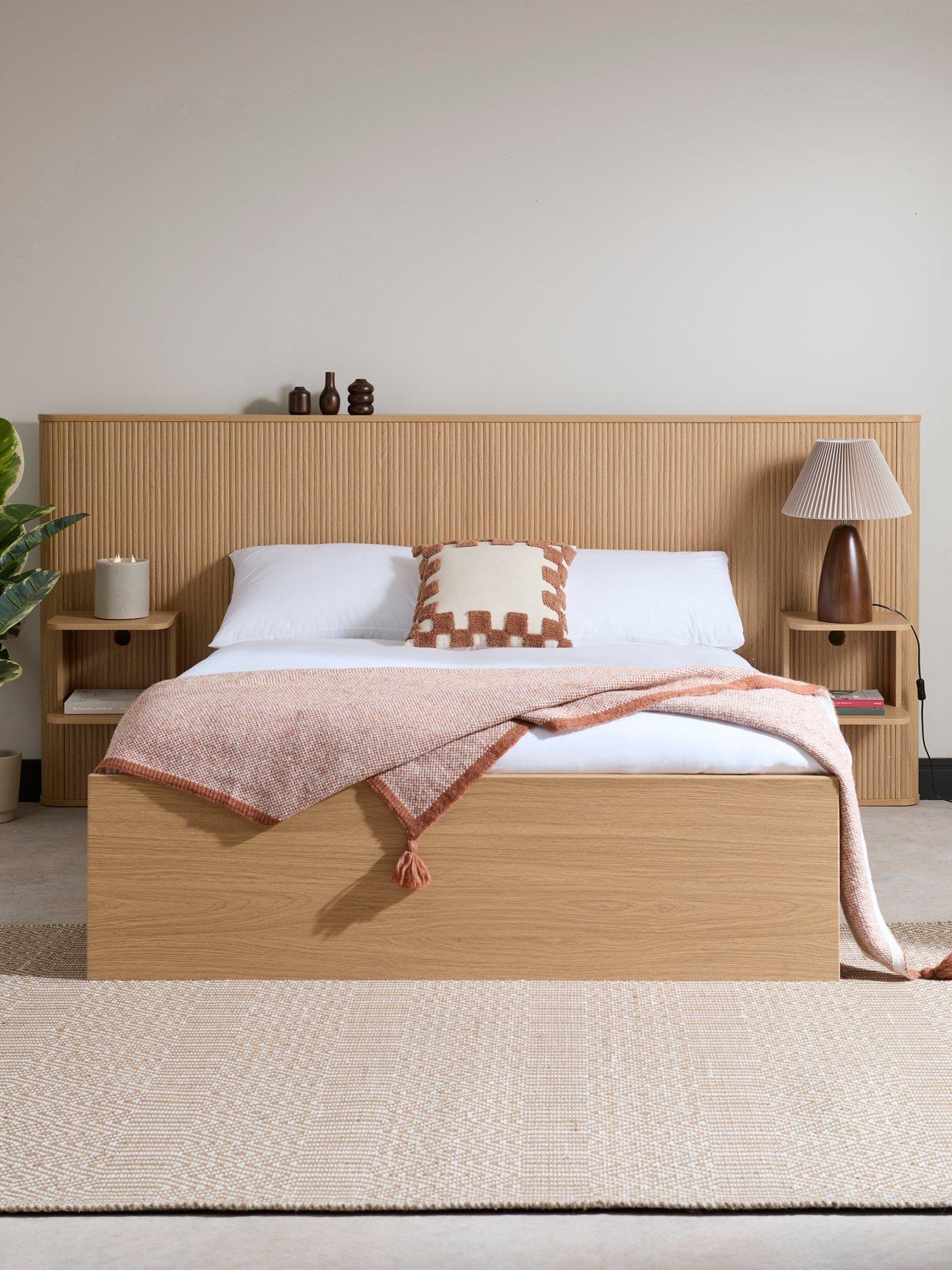 The Very Collection Carina Oversize Hb Double Bed With Microquilt Mattress