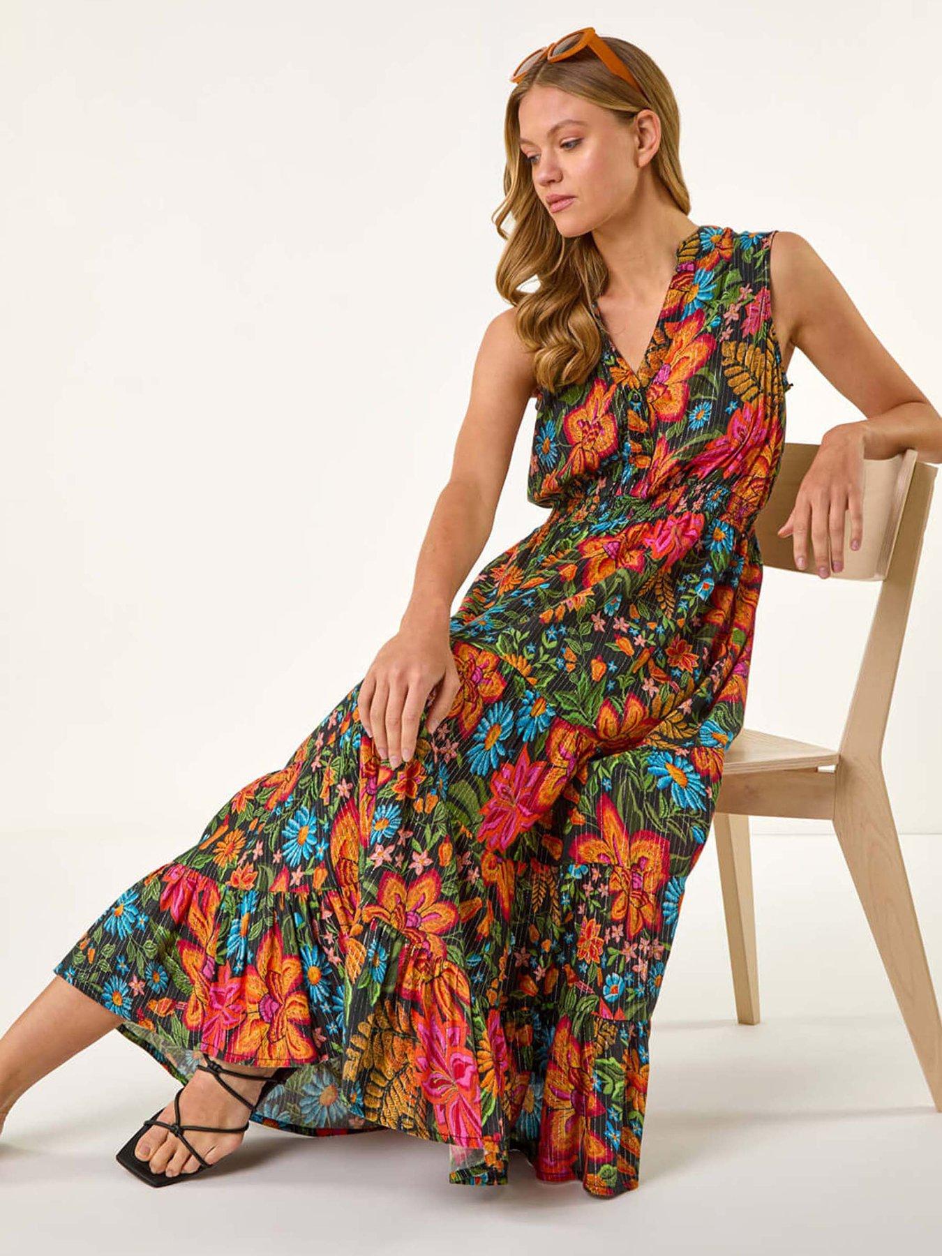 roman-floral-shirred-maxi-dress-redback