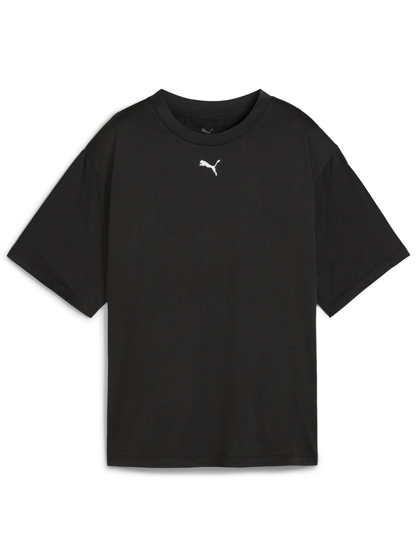 Image 4 of 5 of Puma Womens Training Essential Relaxed T-Shirt - Black