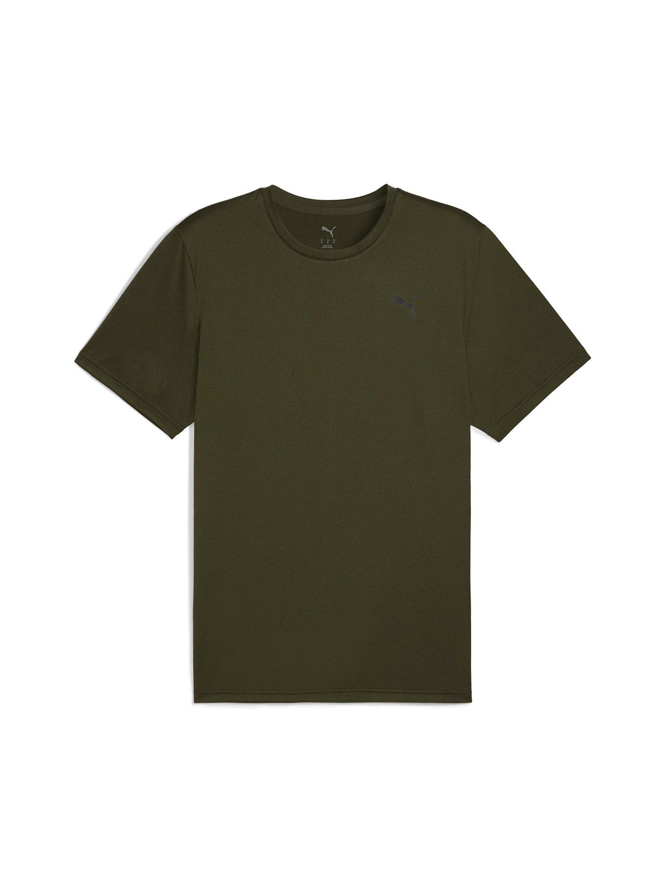 Puma Mens Training Essentials Solid Cat T-Shirt - Green