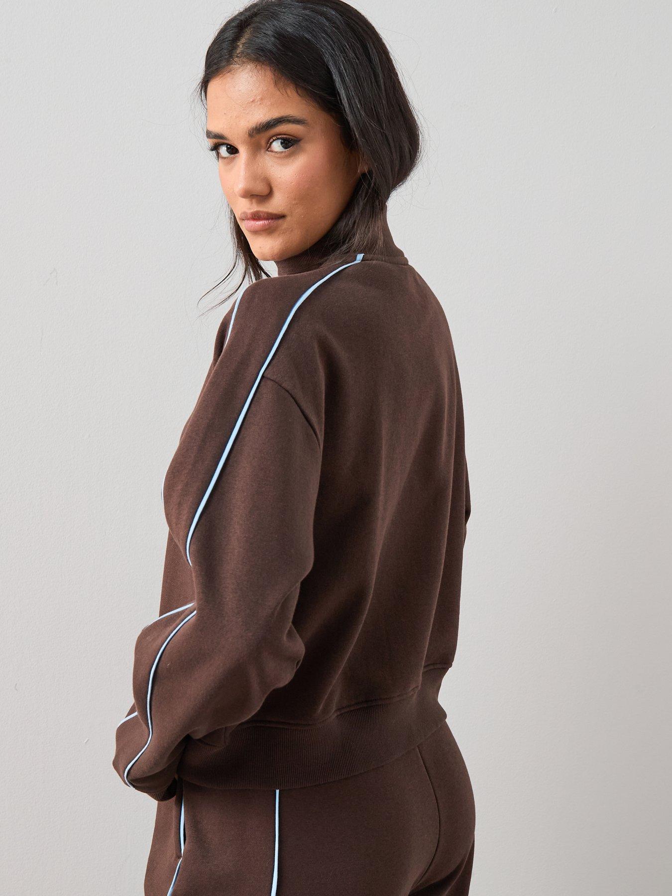 the-very-collection-zip-through-contrast-jacket-co-ord-brownstillFront