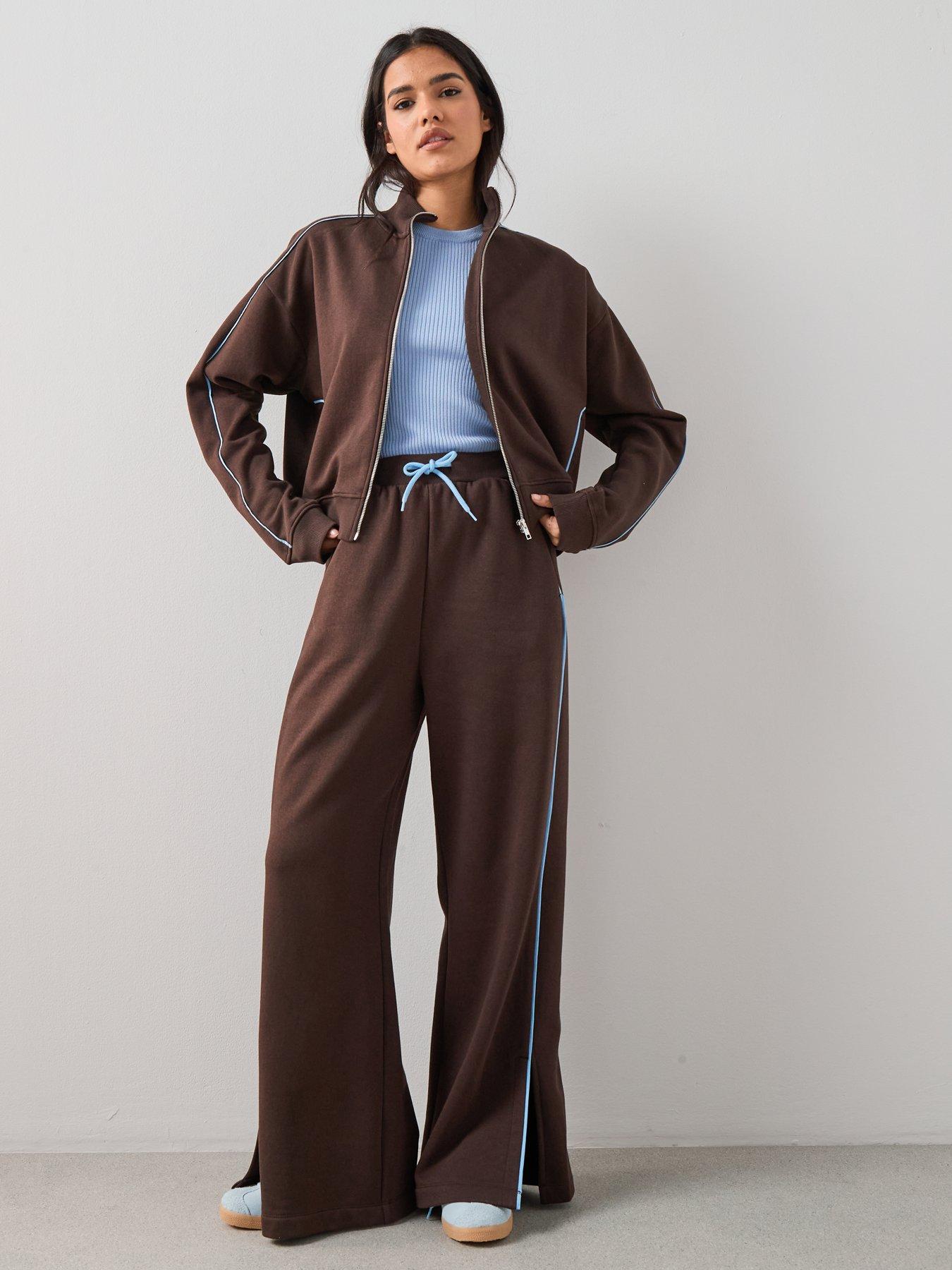 the-very-collection-zip-through-contrast-jacket-co-ord-brownback