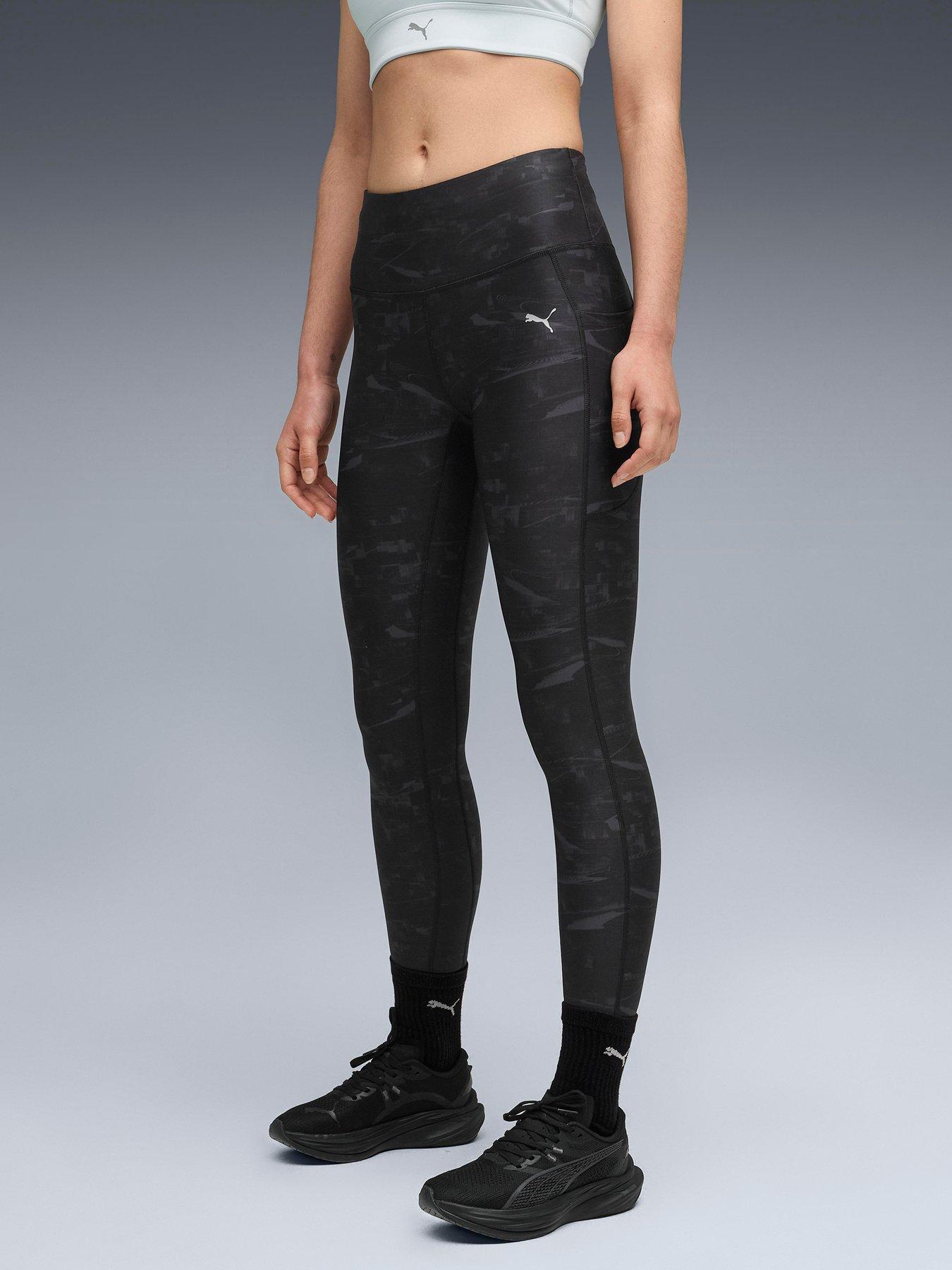 Puma Womens Running Velocity Printed Tights - Black