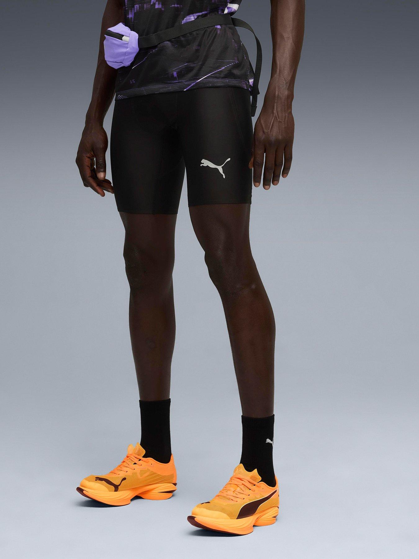 Image 1 of 5 of Puma Mens Running Raceday Ultraform 9Inch Short Tights - Black