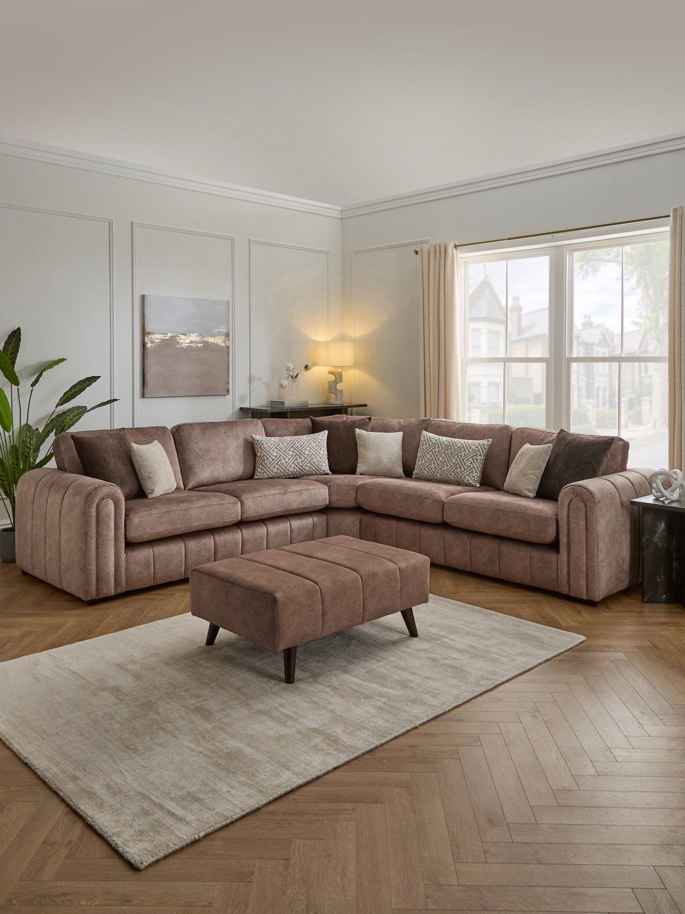 The Very Collection Amara Corner Group with Footstool - Made to Order in the UK