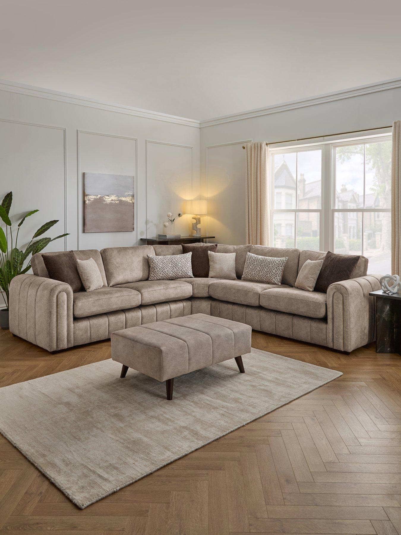 The Very Collection Amara Corner Group with Footstool - Made to Order in the UK