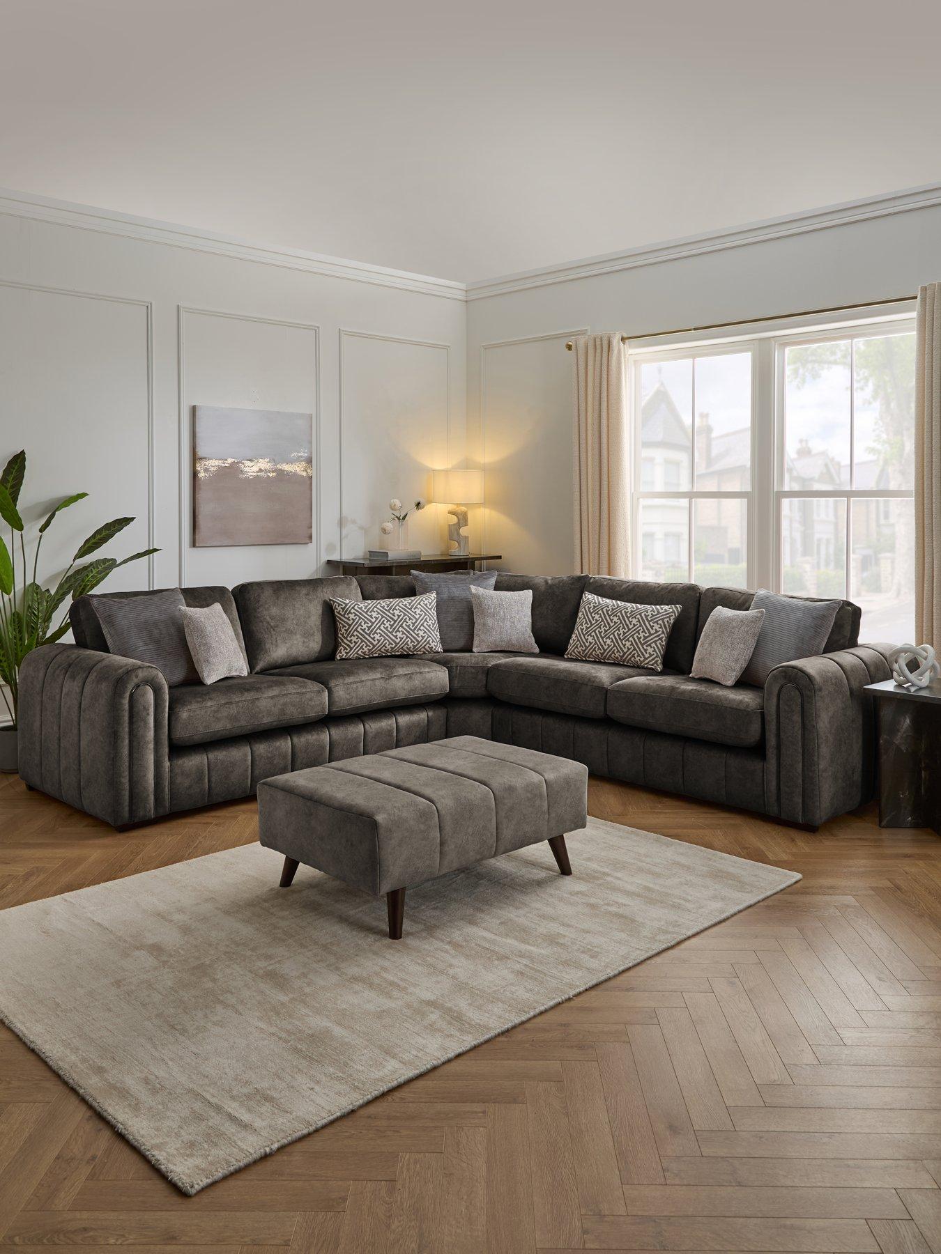 Very Home Amara Corner Group with Footstool - Made to Order in the UK