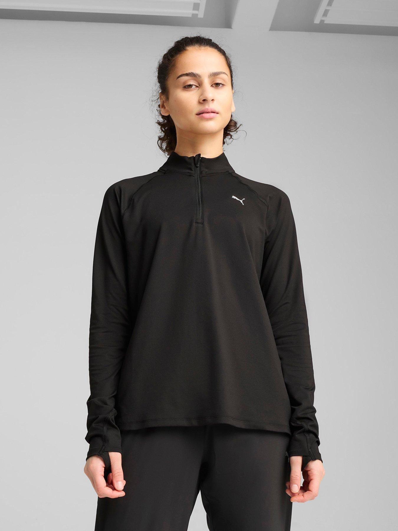 Puma Womens Running Velocity Cloudspun 1/4 Zip - Black