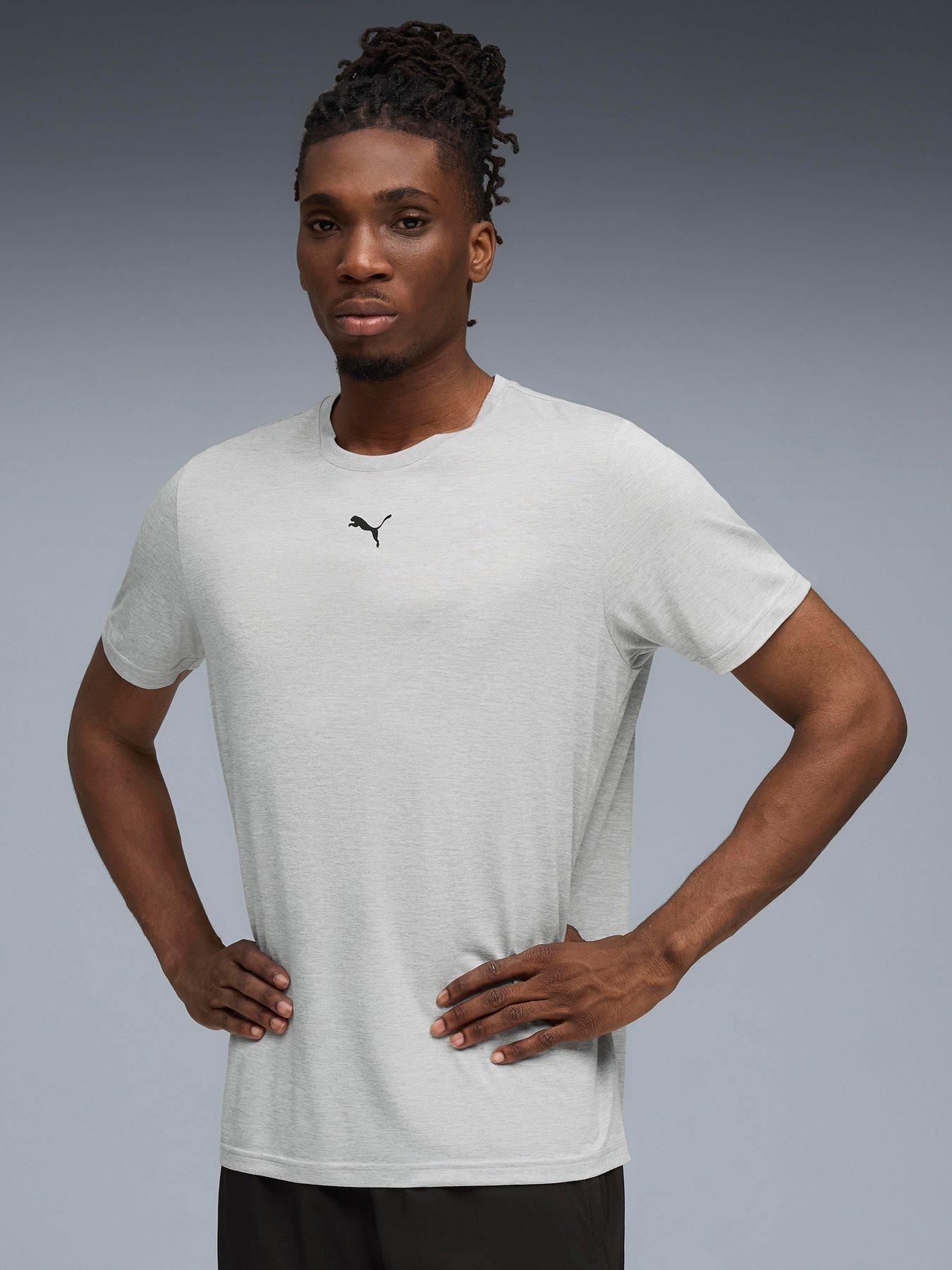 Puma Mens Training Essentials Heather Cat T-Shirt - Grey