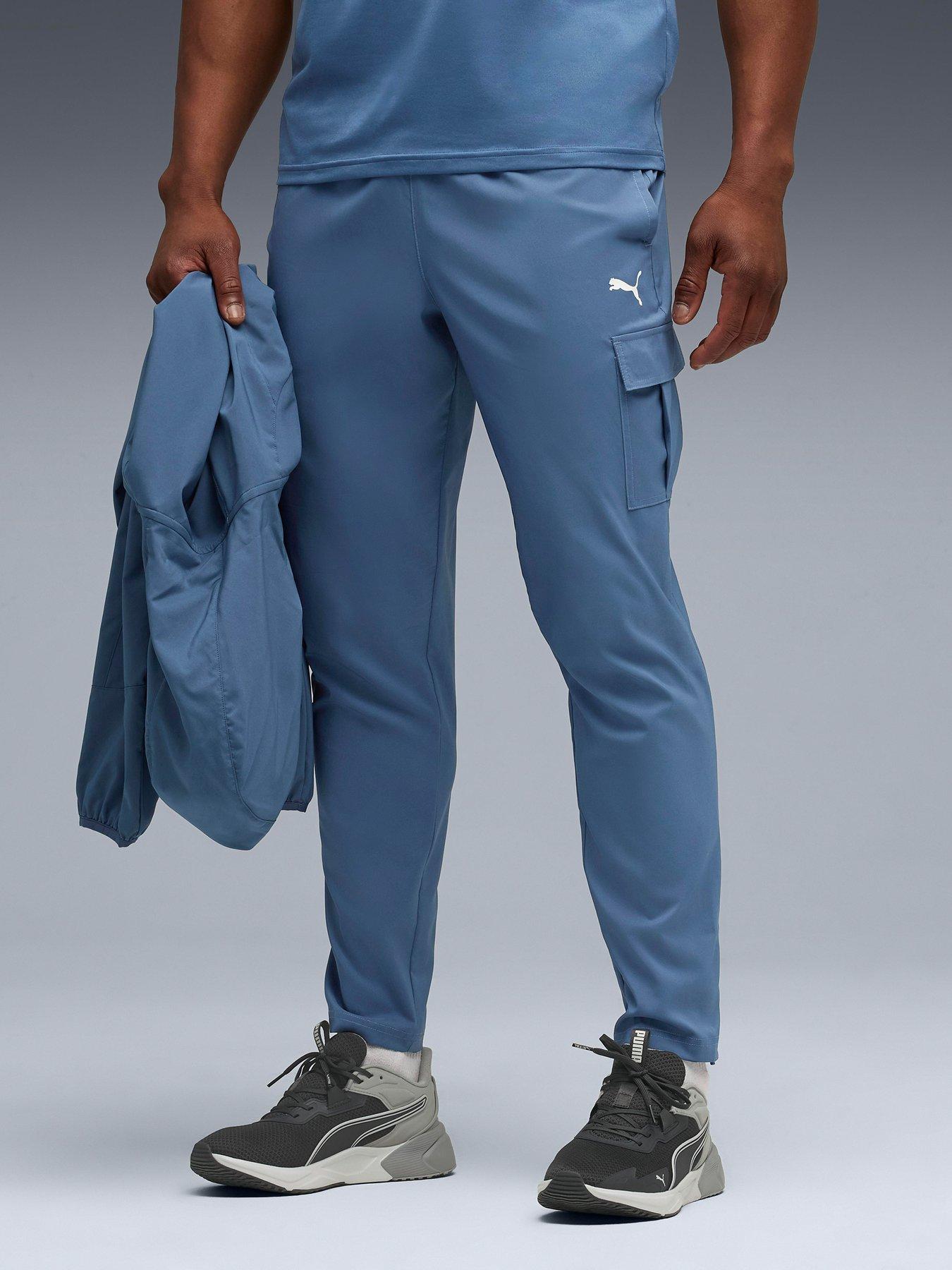 Puma Mens Training Tech Woven Cargo Pants - Blue
