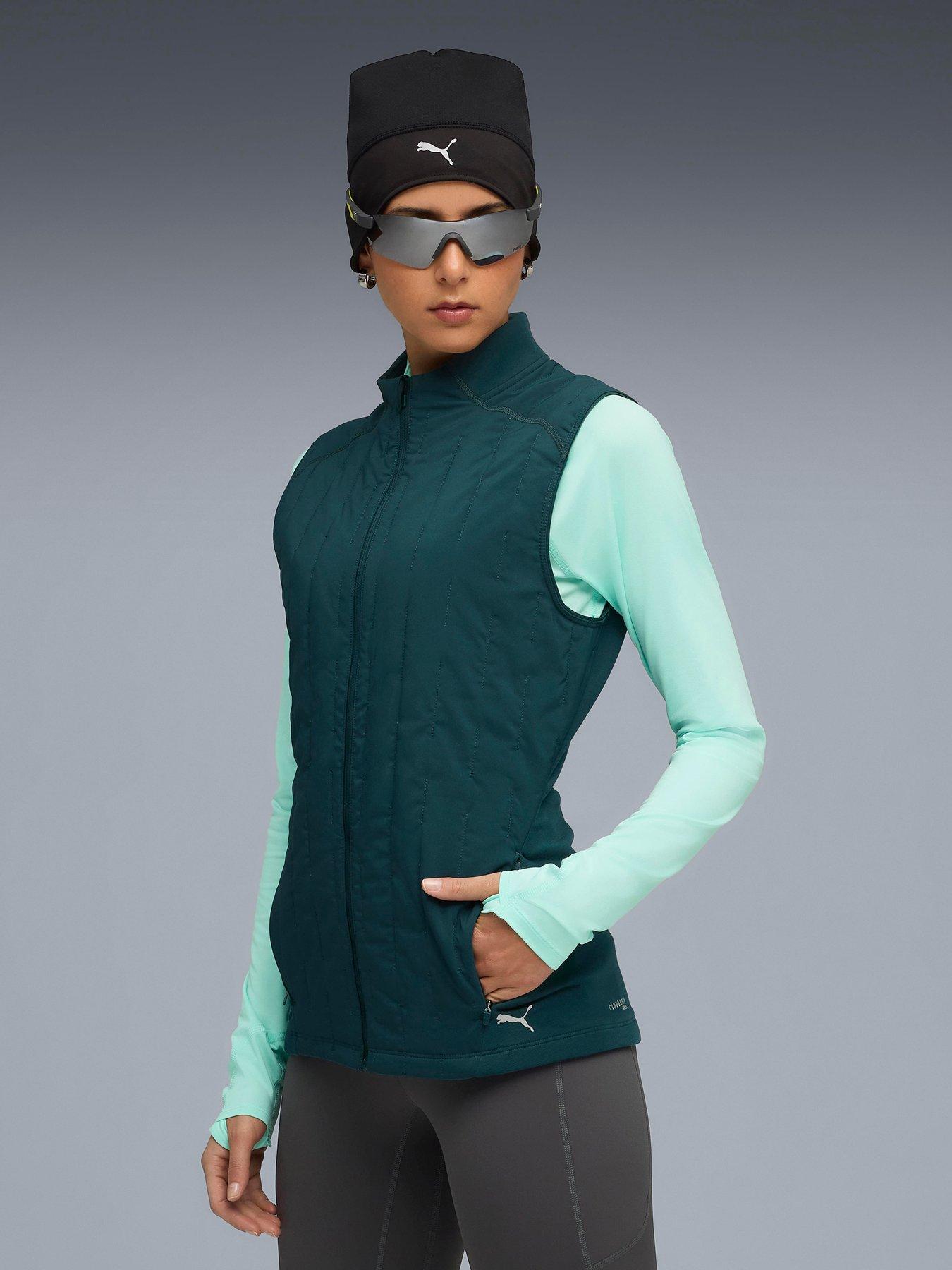 Puma Womens Running Cloudspun Winter Gilet - Green
