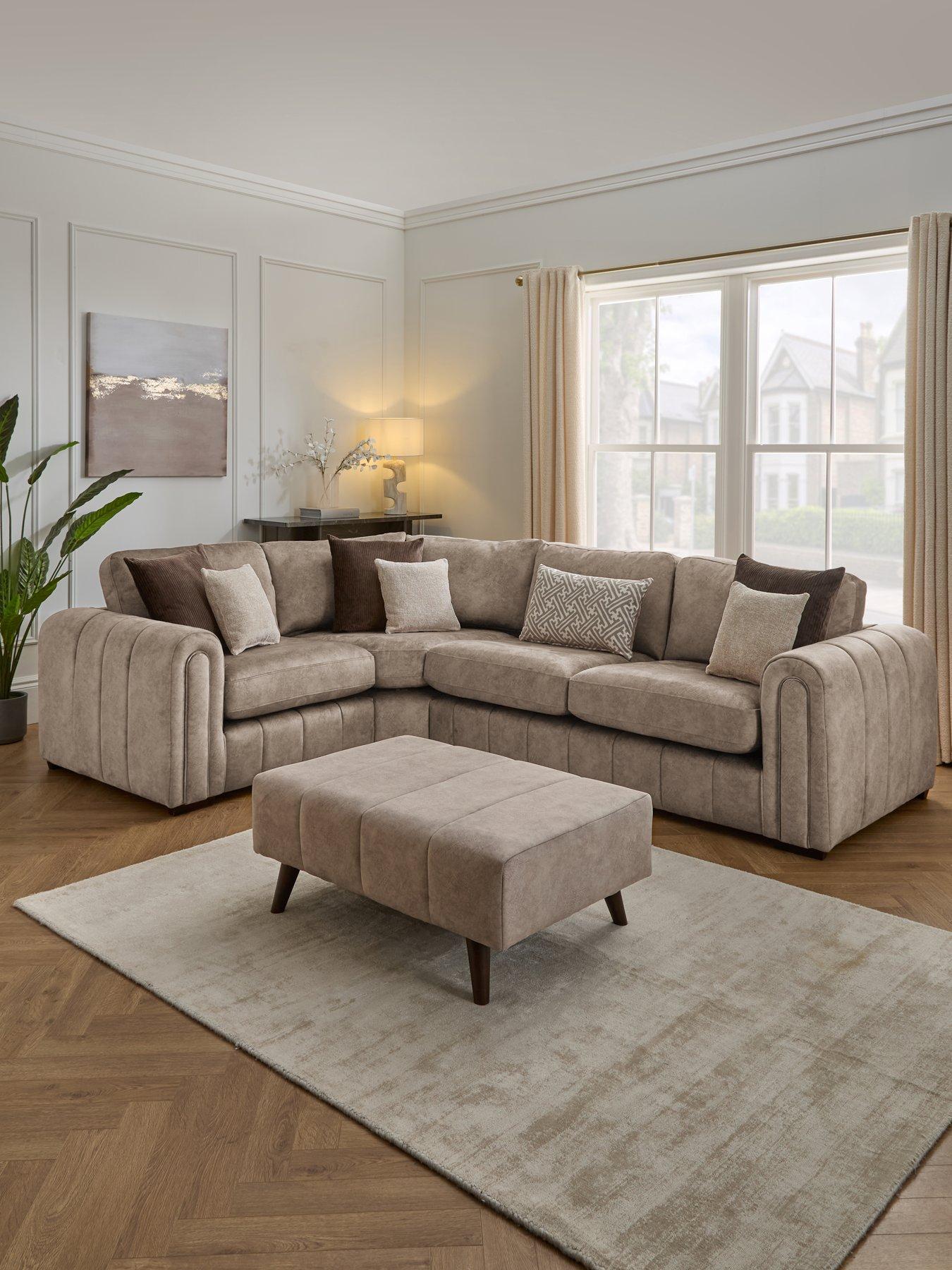 The Very Collection Amara Lh Double Arm Corner W Footstool - Made to Order in the UK
