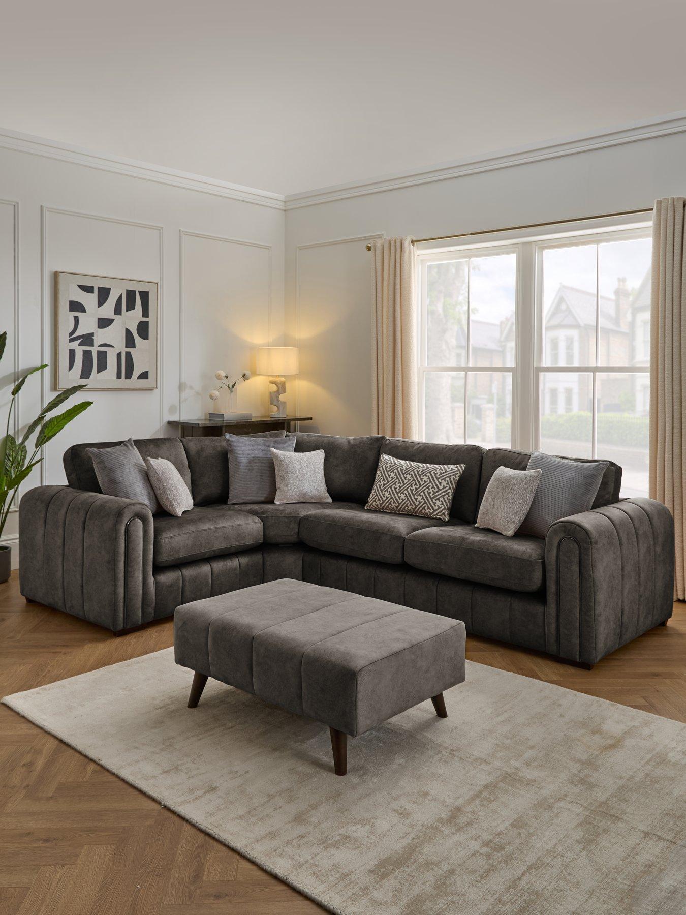 The Very Collection Amara Lh Double Arm Corner W Footstool - Made to Order in the UK